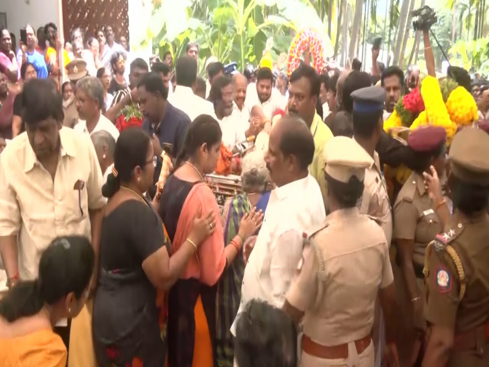 Fans, celebs gather at Theni  to pay last respect to Bharathiraja (Photo/ANI)