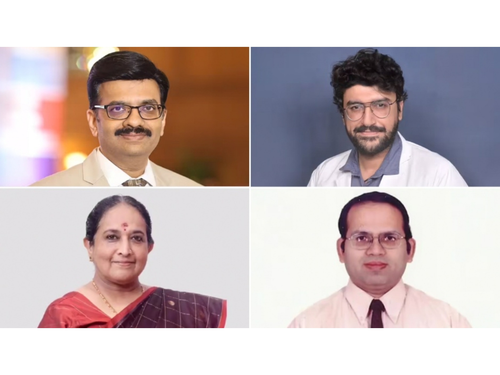 (Clockwise from Above left: Dr. Lav Kochgaway, Dr. Akshay Mohan, Dr. Prasad Walimbe, Dr. Leila Mohan)