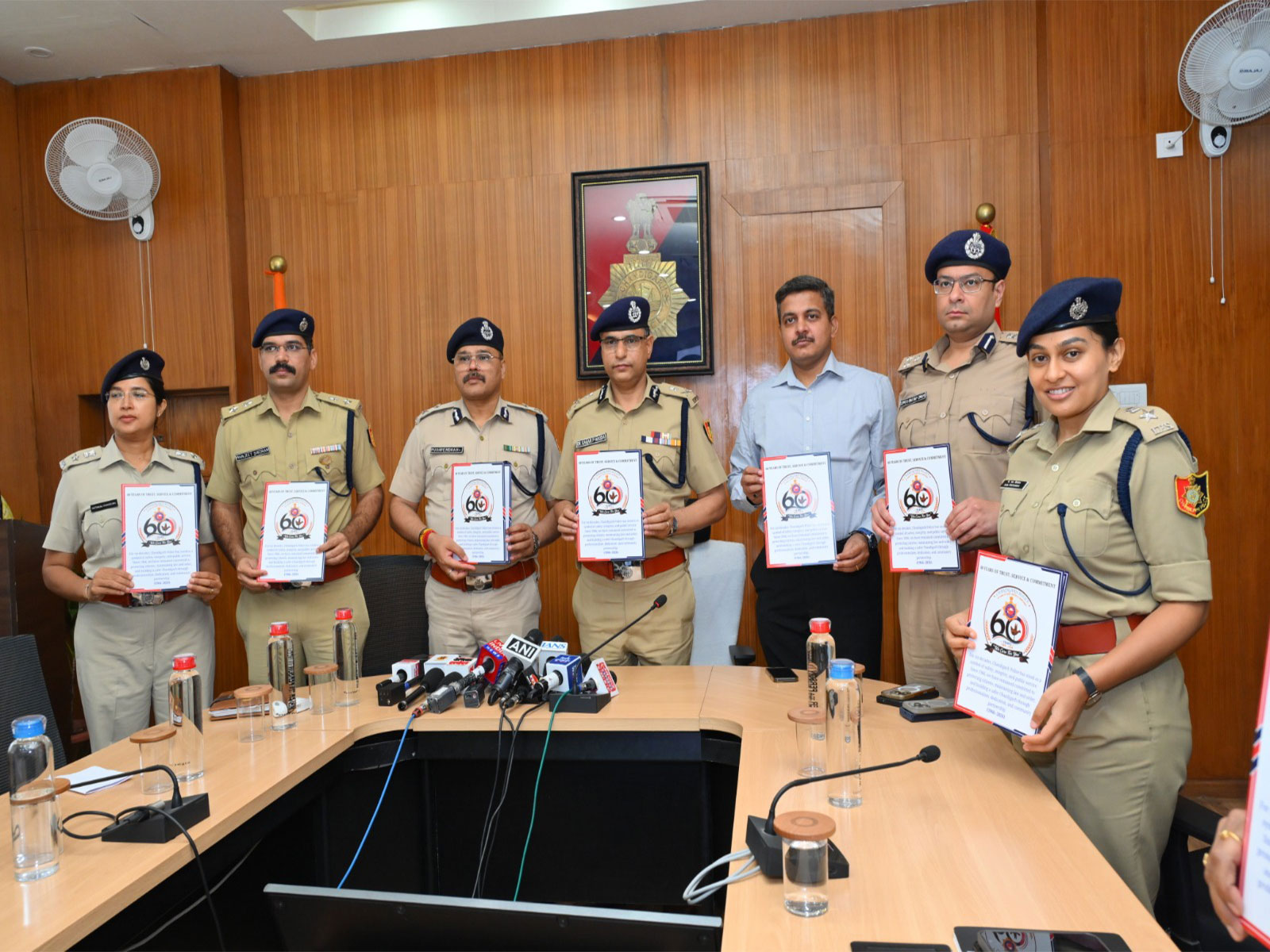 Chandigarh Police unveil Diamond Jubilee logo (Photo/ANI)