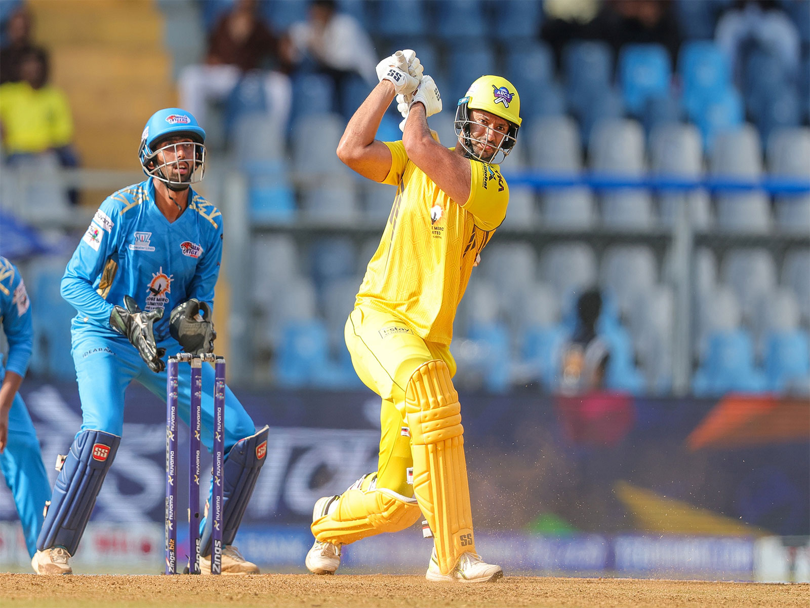 Arcs Andheri skipper Shivam Dube in action during T20 Mumbai League 2026 (Image: MCA/T20 Mumbai League)