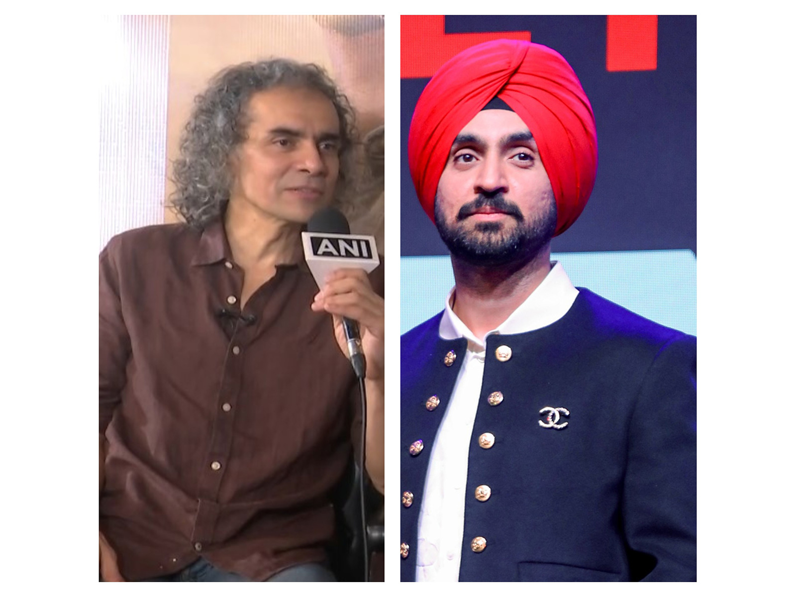 Filmmaker Imtiaz Ali and actor Diljit Dosanjh (Image source: ANI)