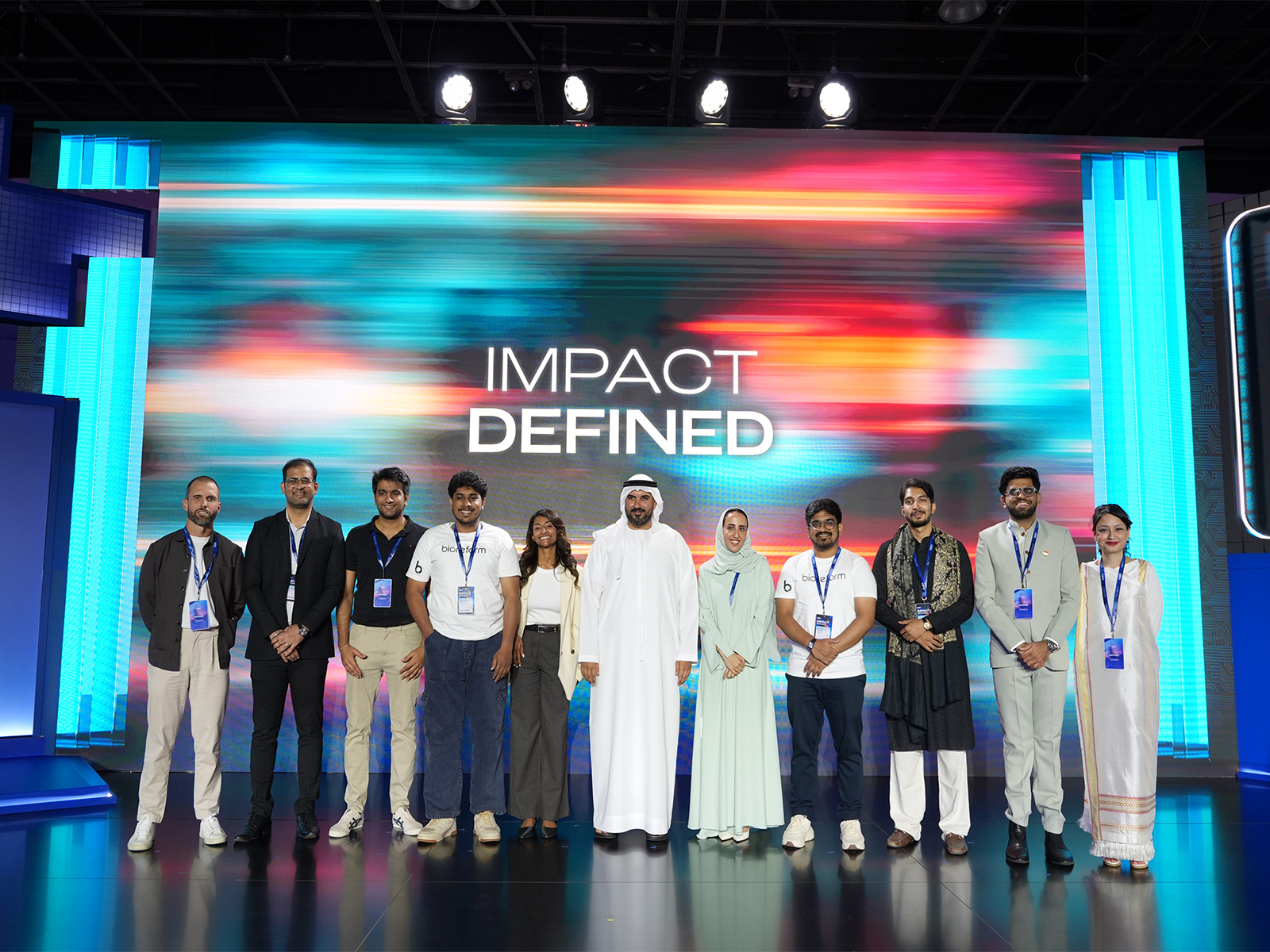 Participants and representatives of Hub71 and the UAE-India Start-Up Series pose for a group photograph during the Hub71 Impact Event 2026 in Abu Dhabi (Photo/ANI)