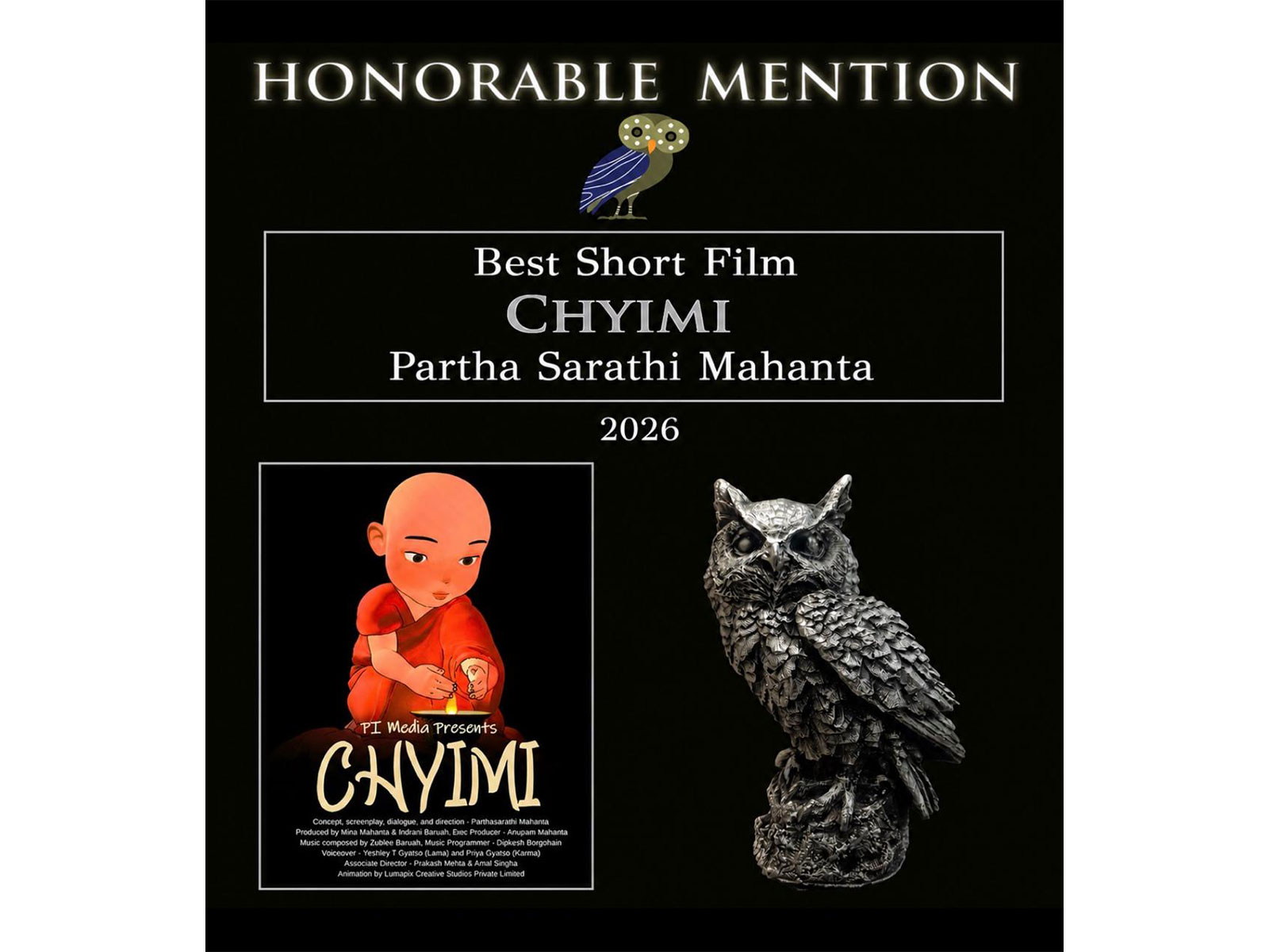 "Chyimi" receives honourable Mention at Athens Marathon Film Awards (Photo/ANI)