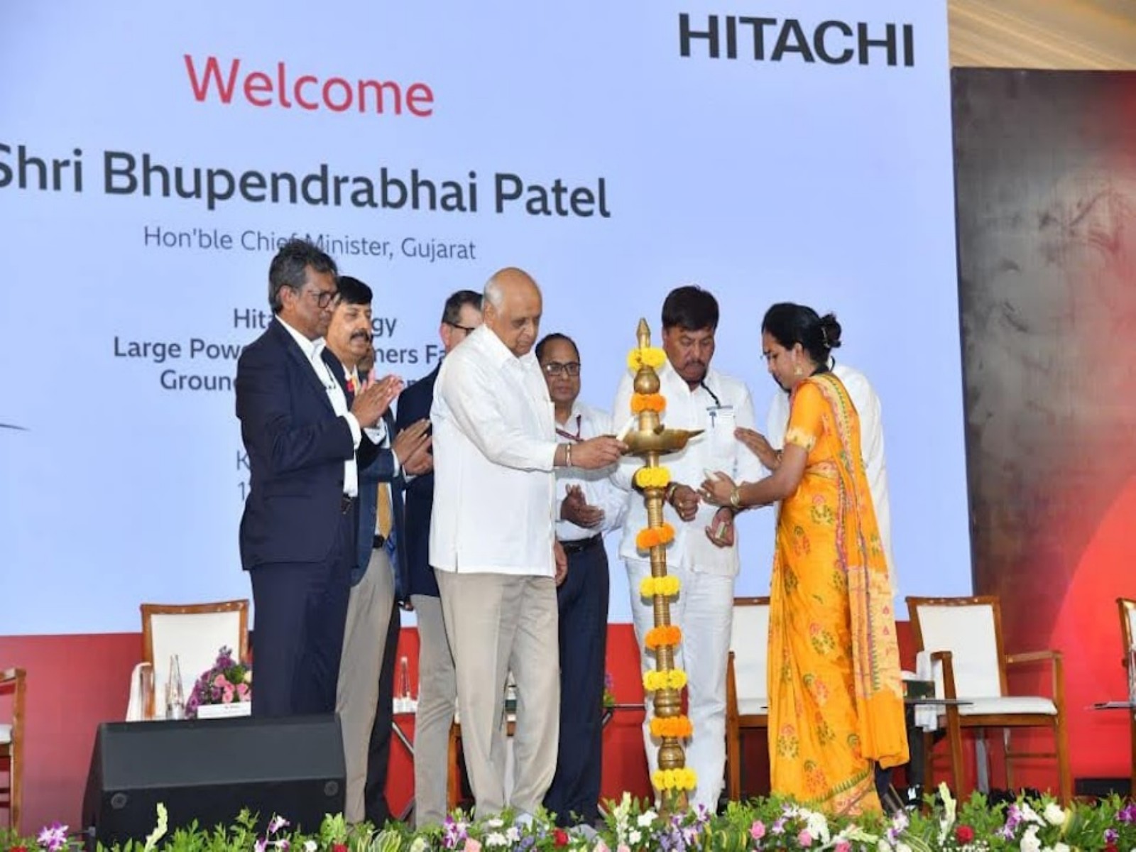 Gujarat CM Bhupendra Patel performs 'bhoomi poojan' (Photo/Gujarat CMO)