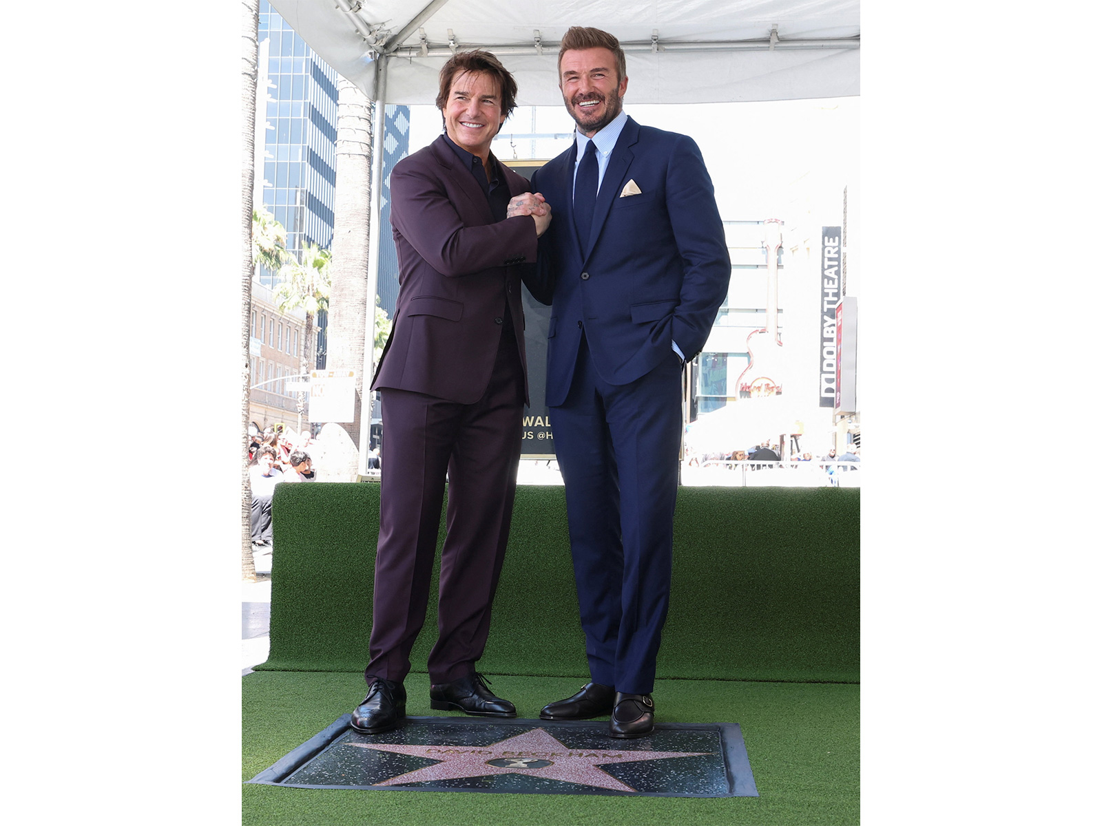 Tom Cruise and David Beckham (Photo/Reuters)