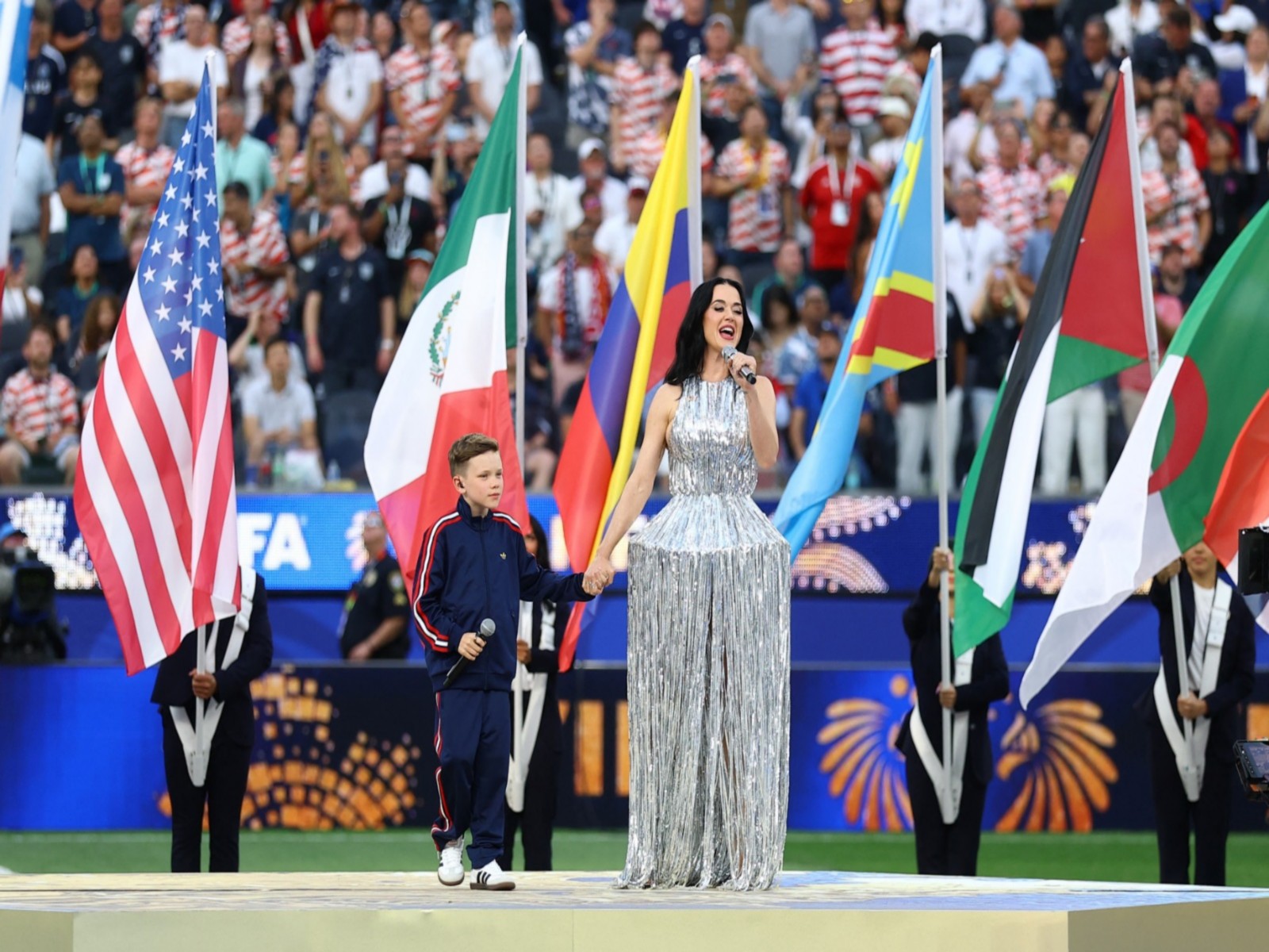 Katy Perry and Tius Luka at at FIFA World Cup 2026 in LA (Photo/Reuters) 