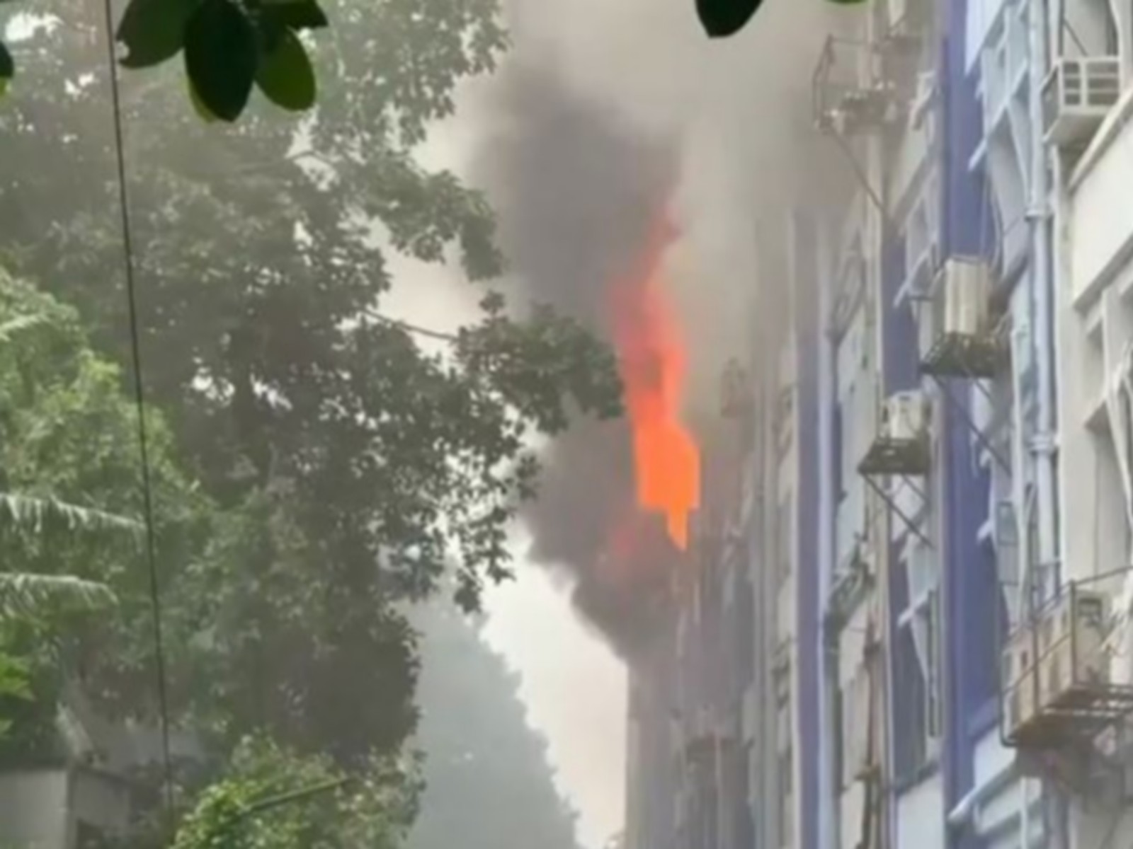 A fire broke out at the South 24 Parganas Zilla Parishad office near Alipore Court, (Photo/ANI)