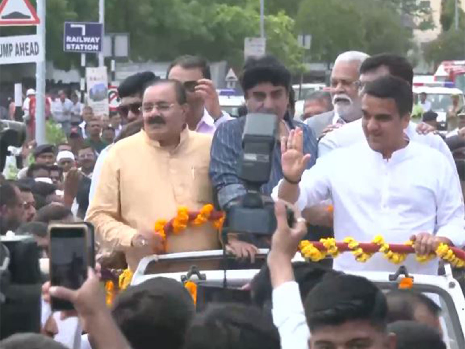 Gujarat Deputy Chief Minister Harsh Sanghavi (right) (Photo/ANI)