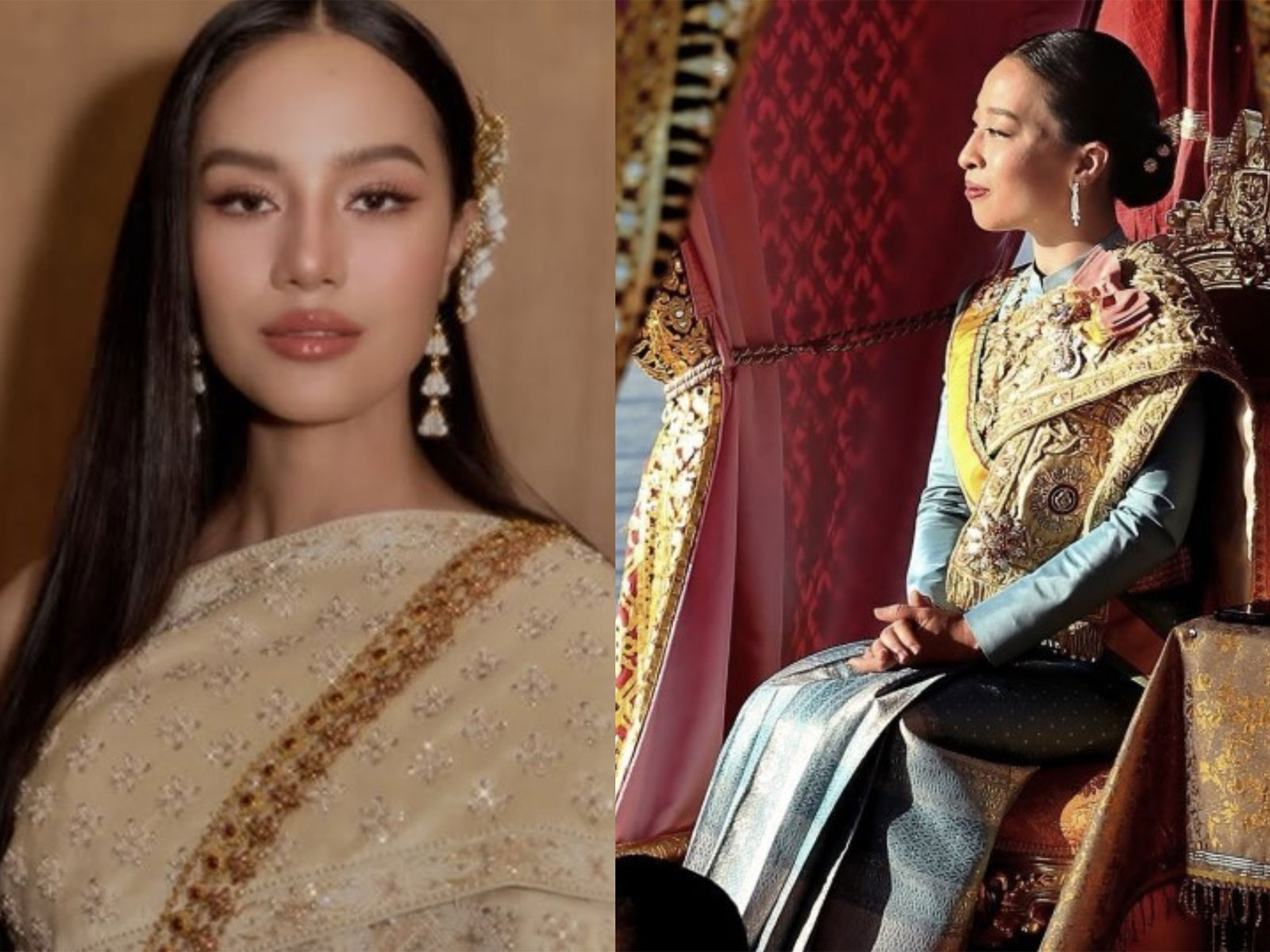 Opal Suchata Chuangsri (Left), Royal Highness Princess Bajrakitiyabha (right) (Photo/Instagram/@suchaaata)