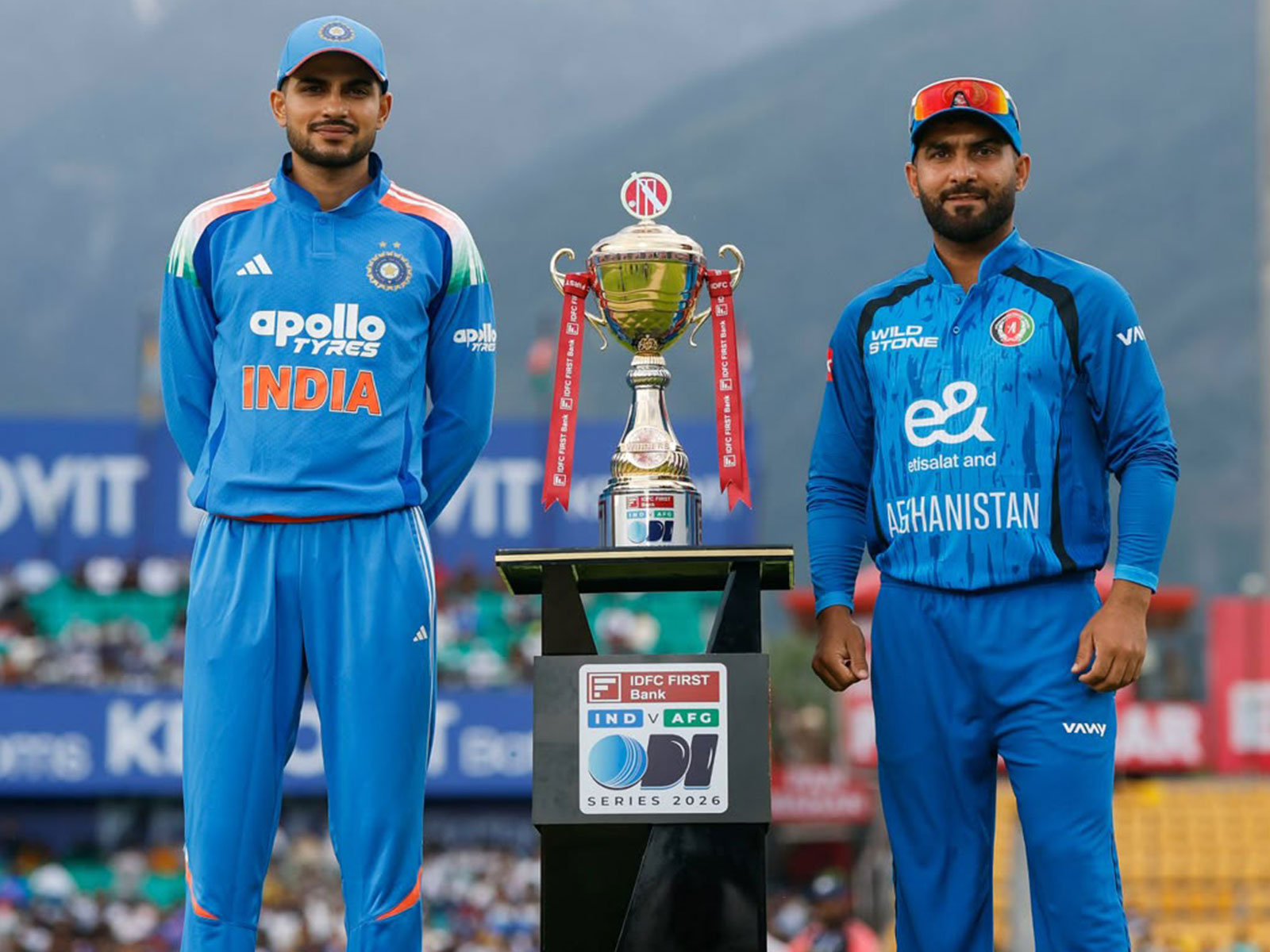 Shubman Gill and Hashmatullah Shahidi (Photo/BCCI)