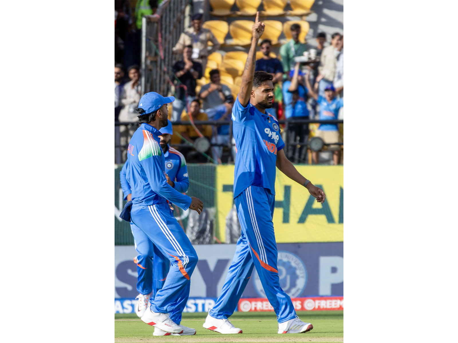 India's Gurnoor Brar (right) and teammates celebrating (Photo: ANI)