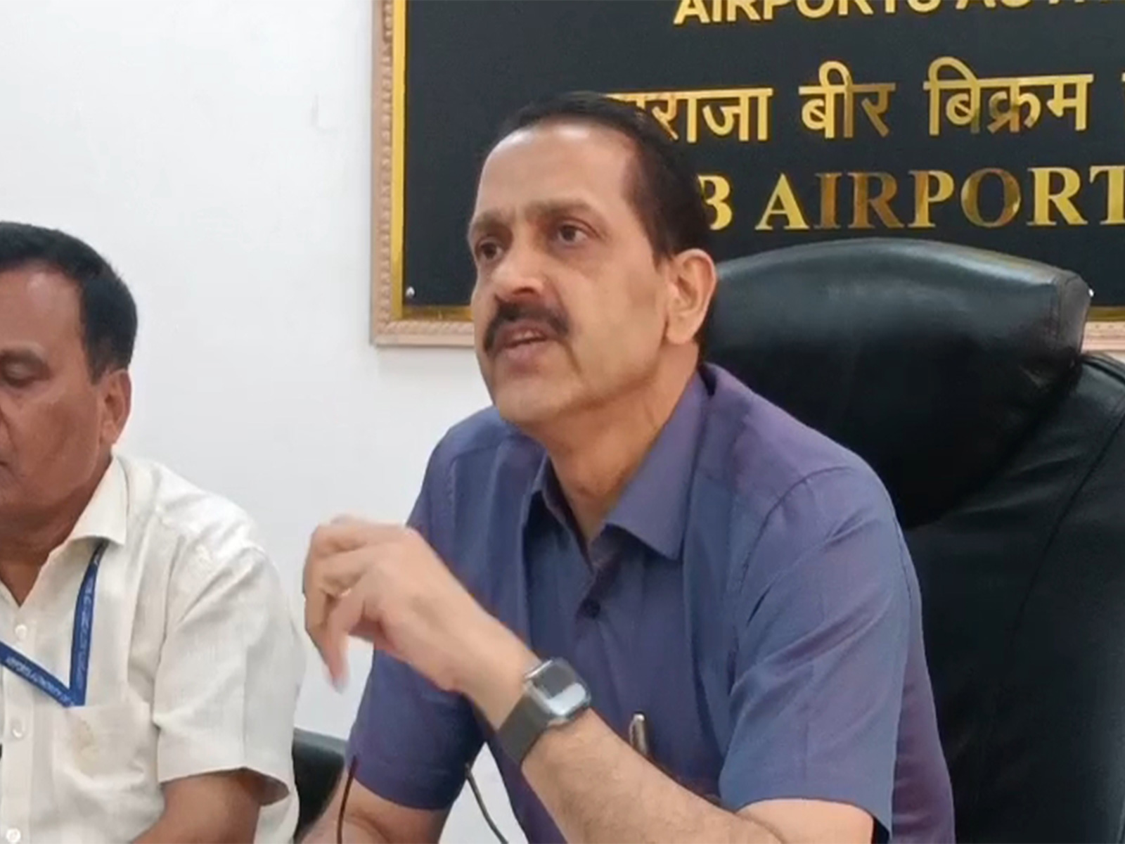 Krishan Mohan Nehra, Director of Maharaja Bir Bikram (MBB) Airport in Agartala (Photo/ANI)
