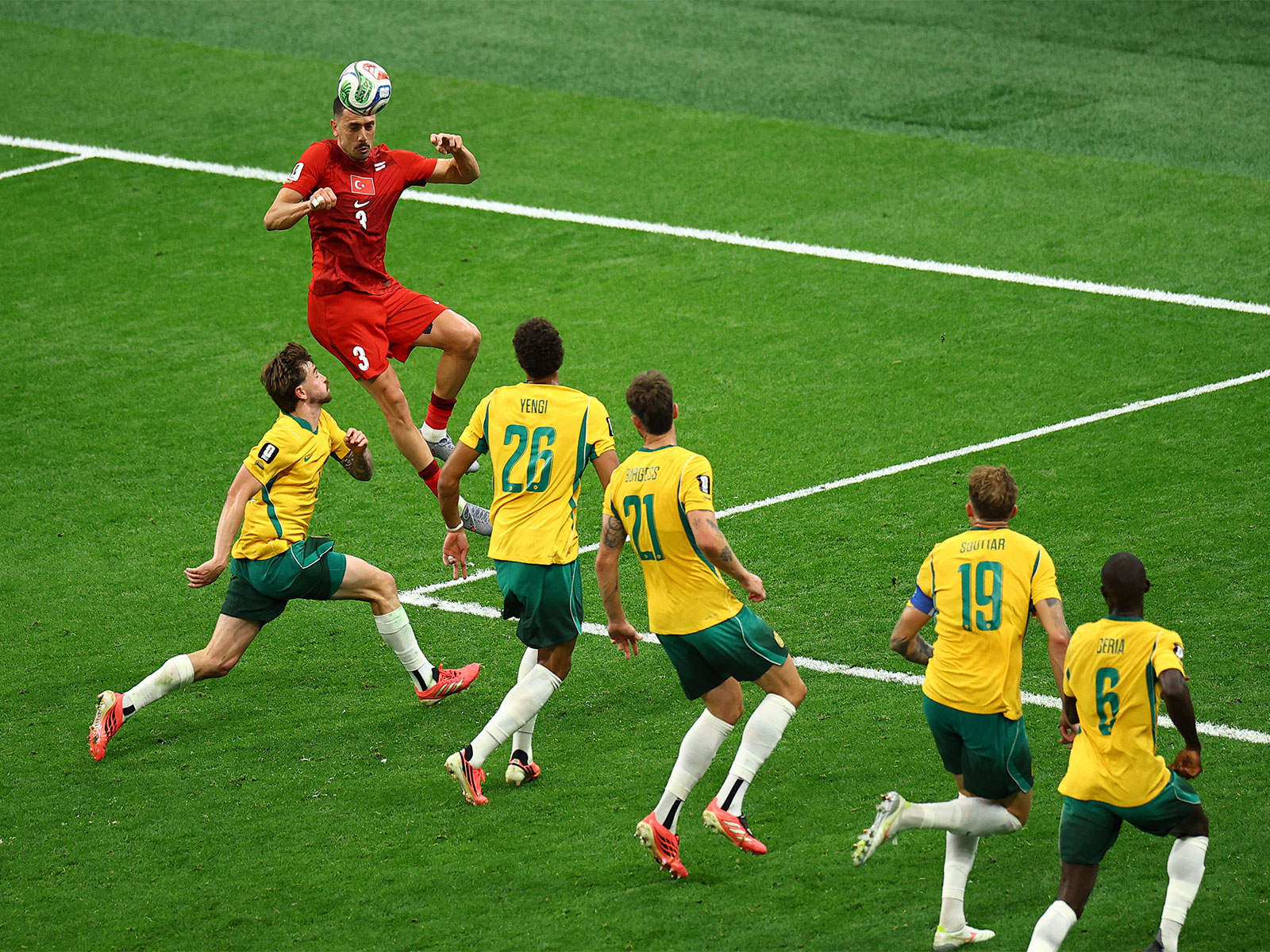 Football - FIFA World Cup 2026 - Group D - Australia v Turkey - BC Place, Vancouver, Canada - June 13, 2026 Turkey's Merih Demiral in action. (Photo: Reuters/Agustin Marcarian)