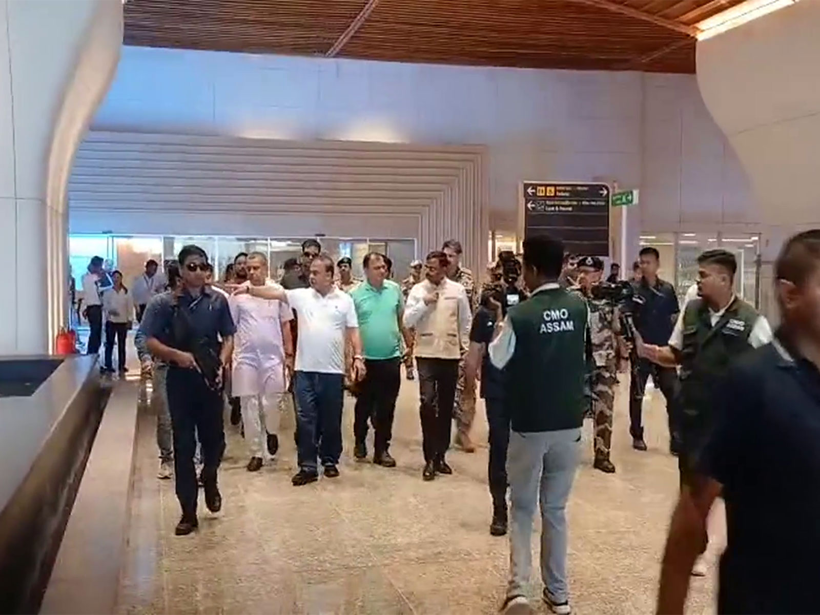 Assam CM Himanta Biswa Sarma reviews preparedness at LGBI airport (Photo/ANI)