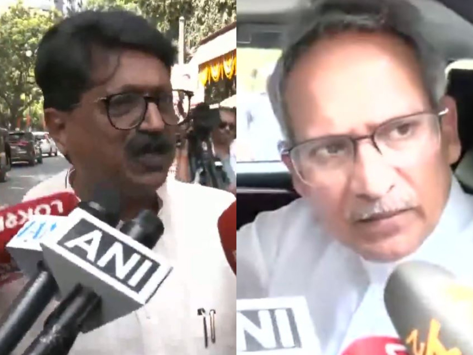 Shiv Sena (UBT) leaders MP Anil Desai (R) and Arvind Sawant (L) (Photo/ANI)