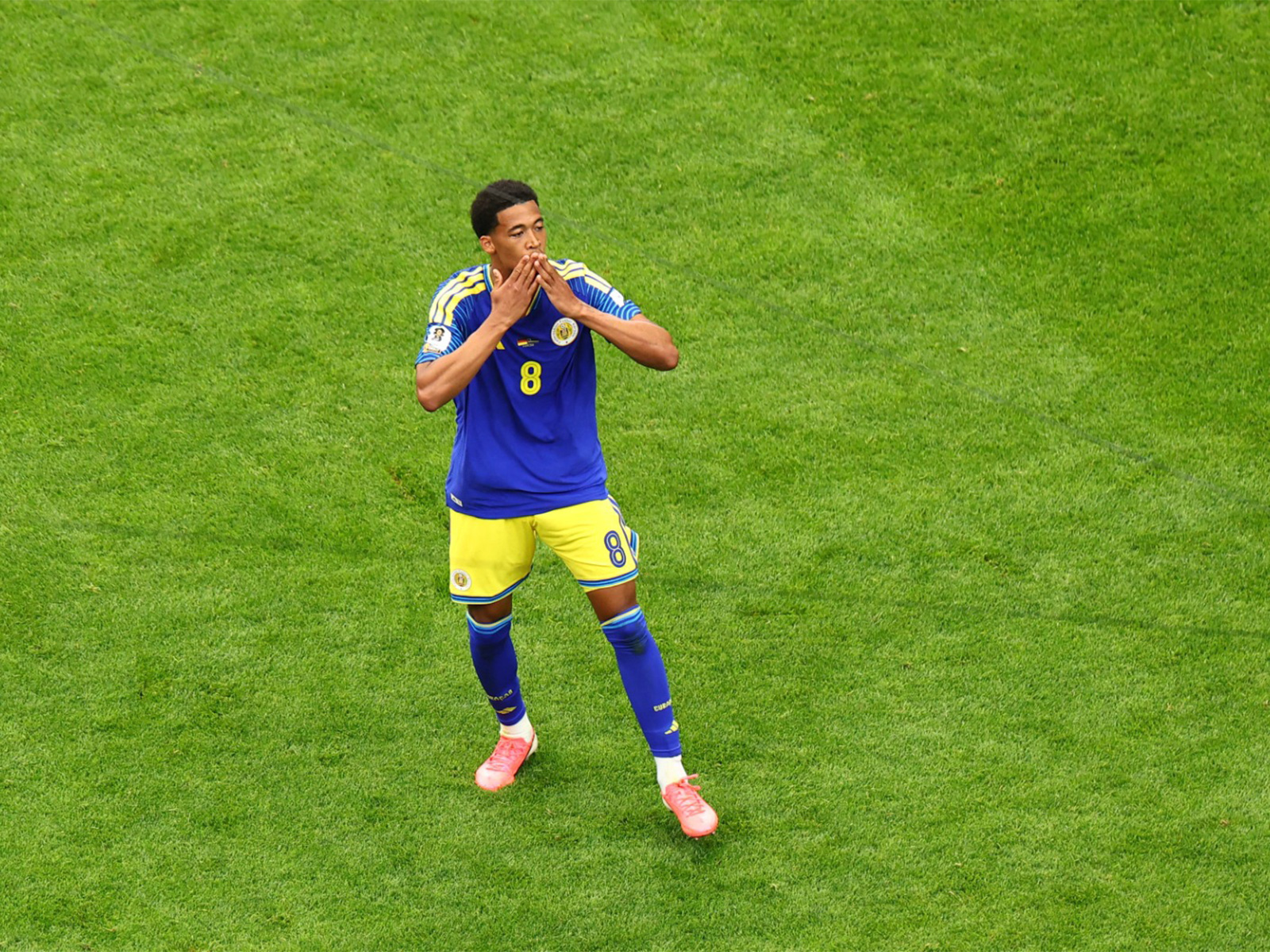 Football - FIFA World Cup 2026 - Group E - Germany v Curacao - Houston Stadium, Houston, Texas, U.S. - June 14, 2026 Curacao's Livano Comenencia celebrates scoring their first goal. (Photo/Reuters)