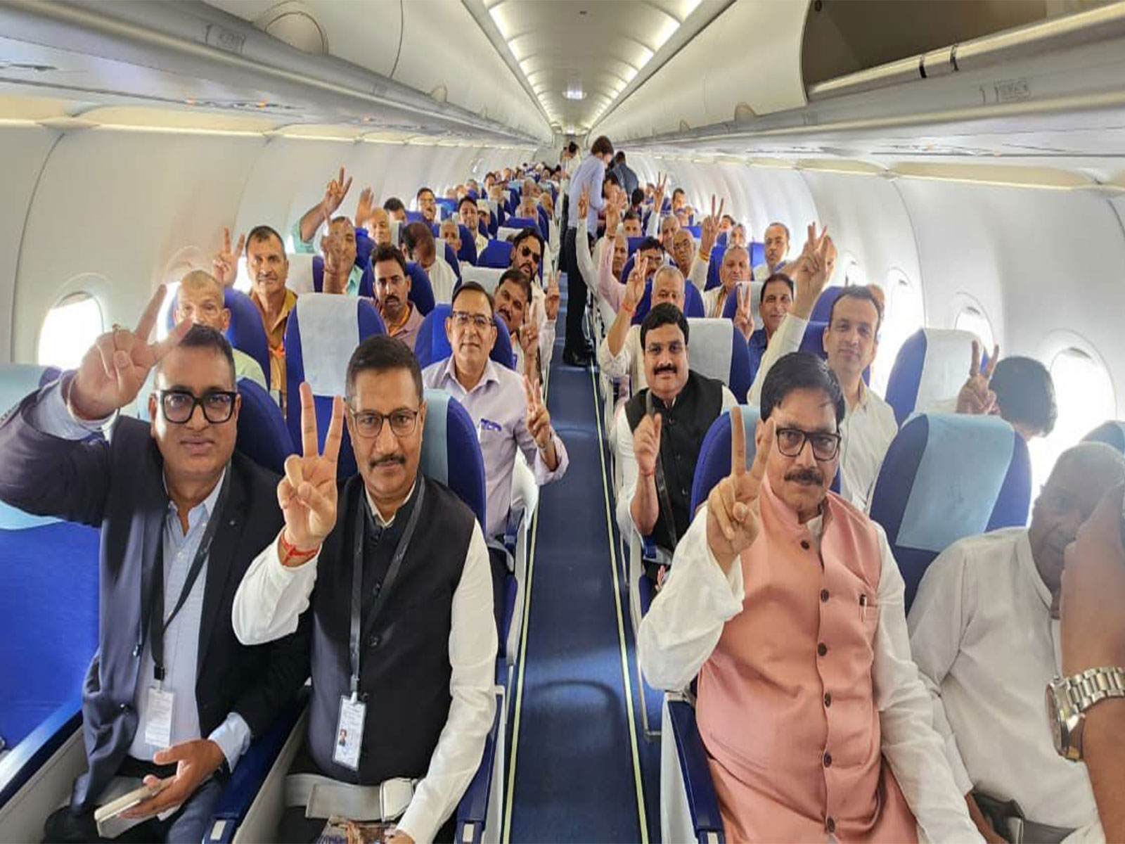 First commercial flight from Noida International Airport (Photo/@DhirendraGBN)
