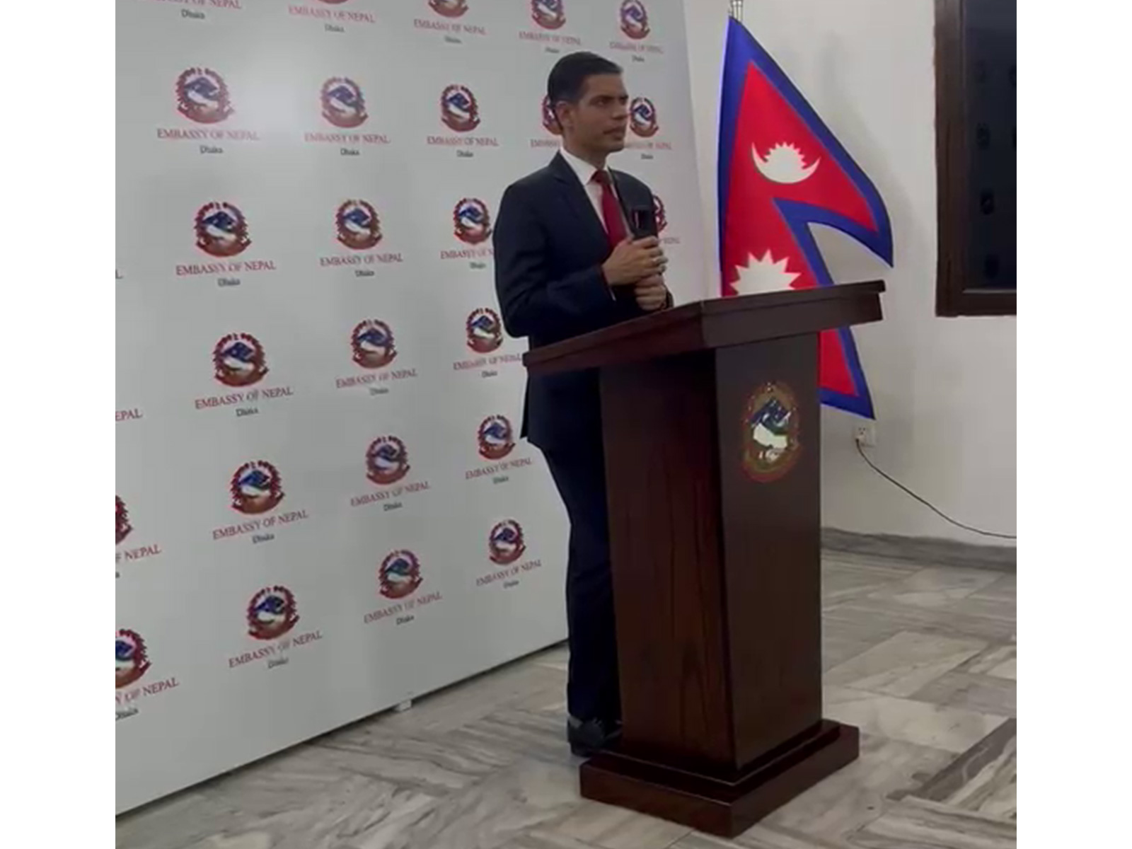 Ghanashyam Bhandari, Nepali Ambassador to Dhaka (Photo/ANI) 