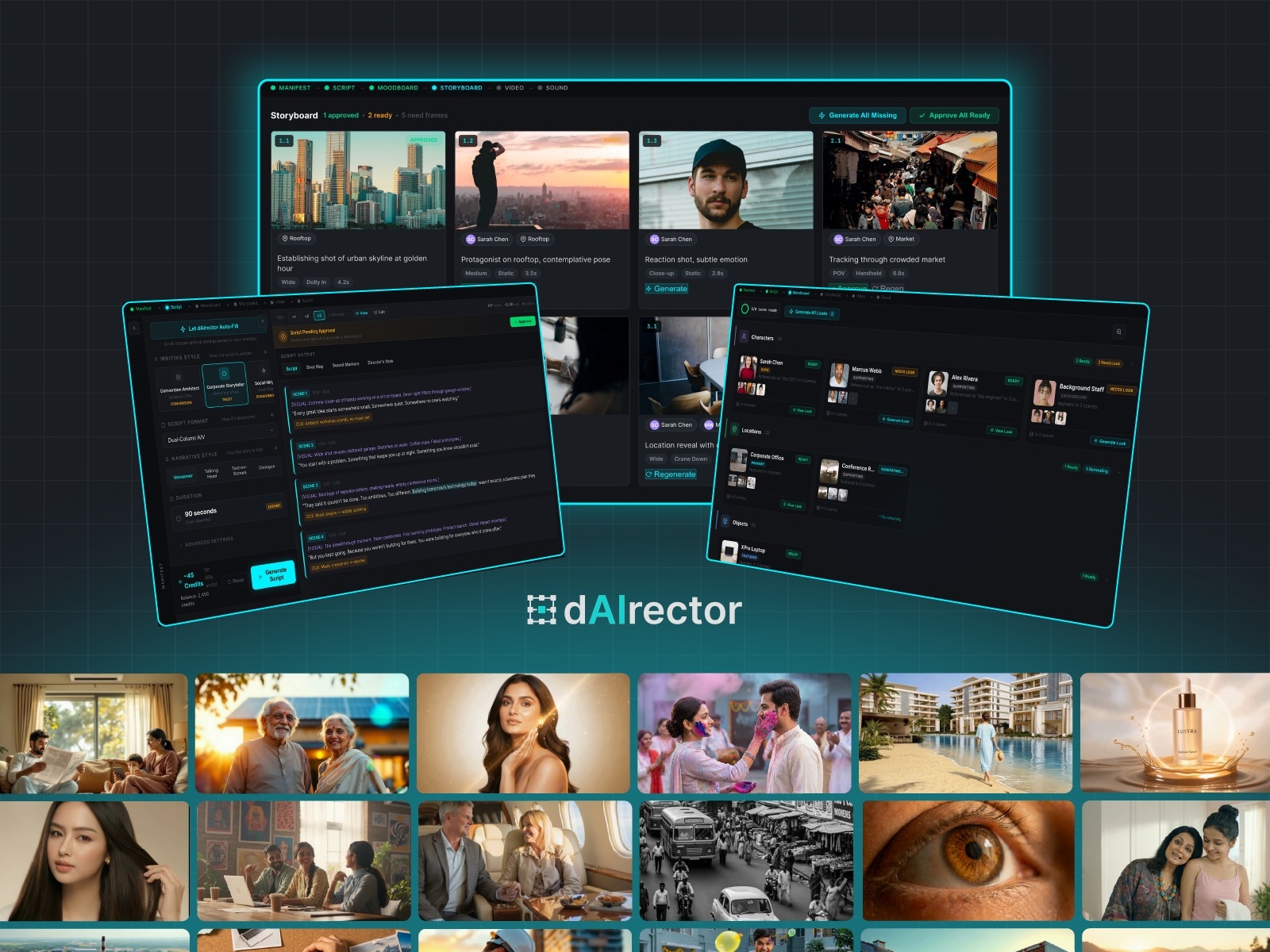 The system takes a brand brief and returns a finished, production-grade ad film - in hours, not weeks - and can build across formats, languages, and variants