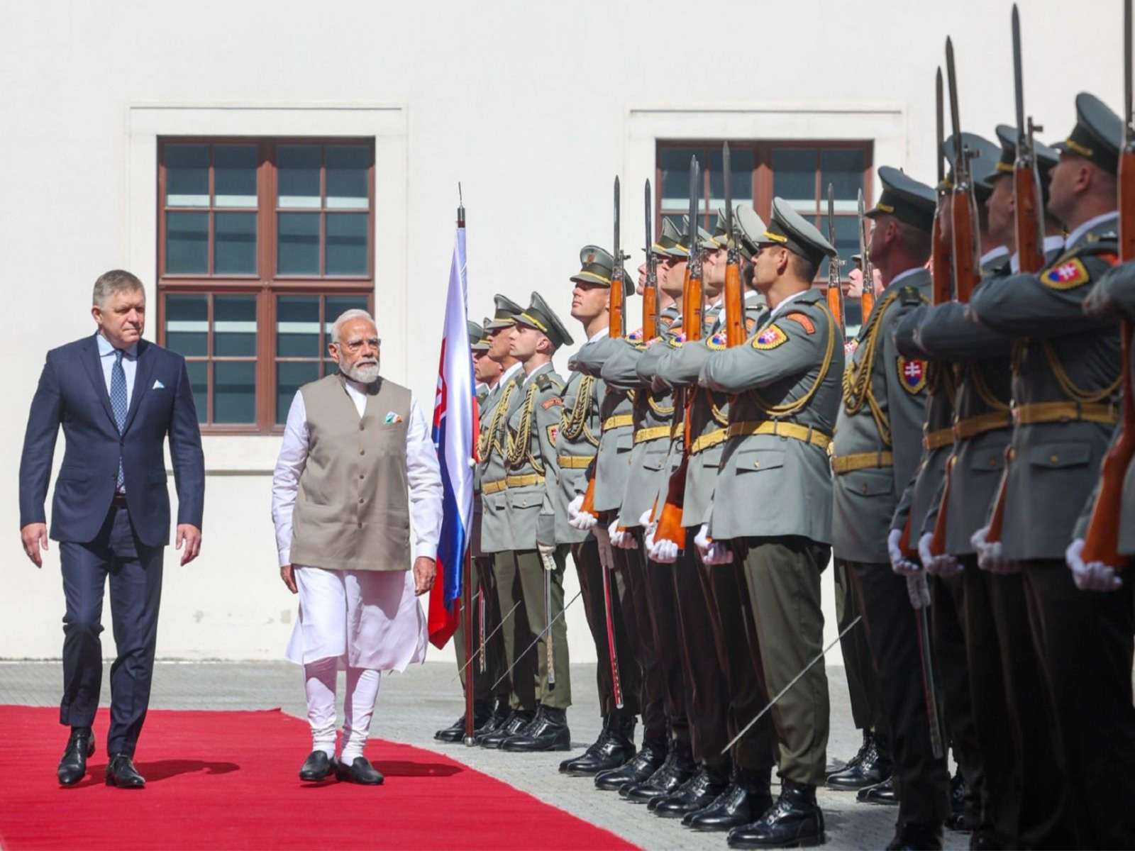 Prime Minister Narendra Modi with his Slovak counterpart, Robert Fico (Photo/X@MEAIndia)