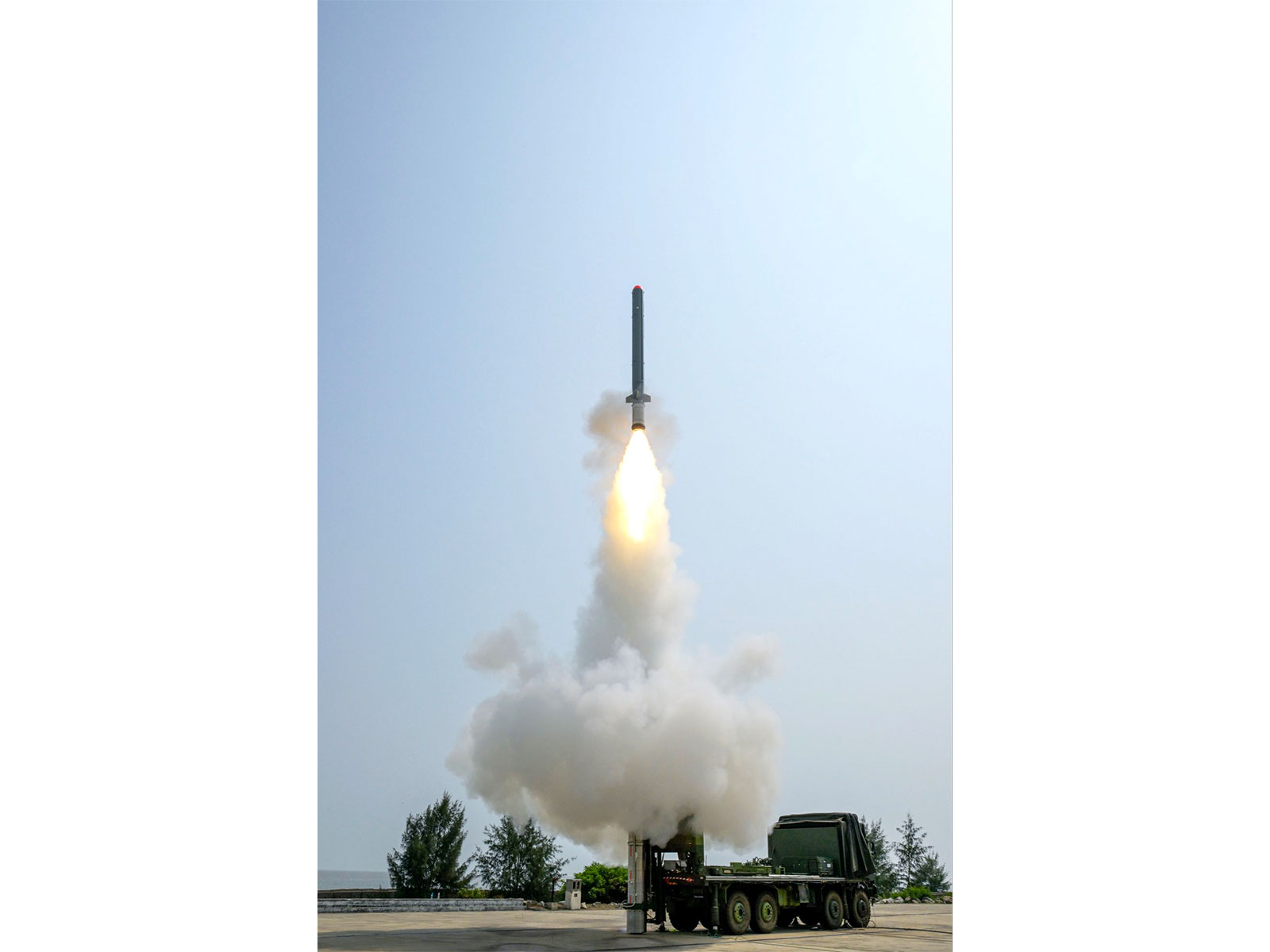 Long Range Land Attack Cruise Missile (LRLACM) was successfully flight tested from Dr APJ Abdul Kalam Island (Photo/PIB)