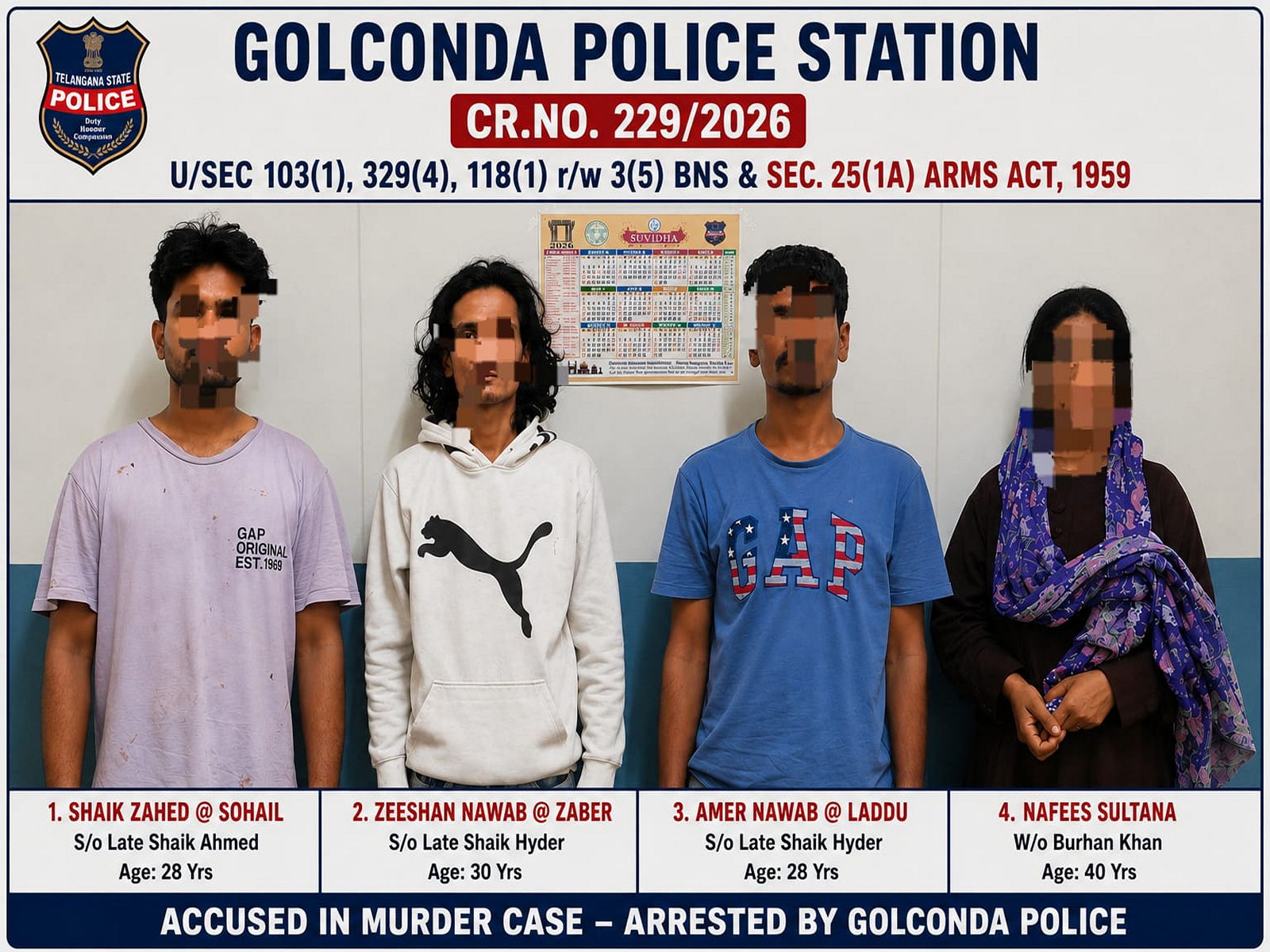 Four accused of the murder case (Photo/ANI)