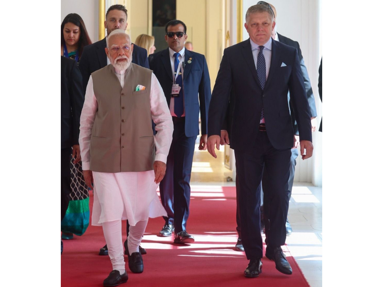 Prime Minister Narendra Modi with his Slovak counterpart, Robert Fico (Photo/X@MEAIndia)