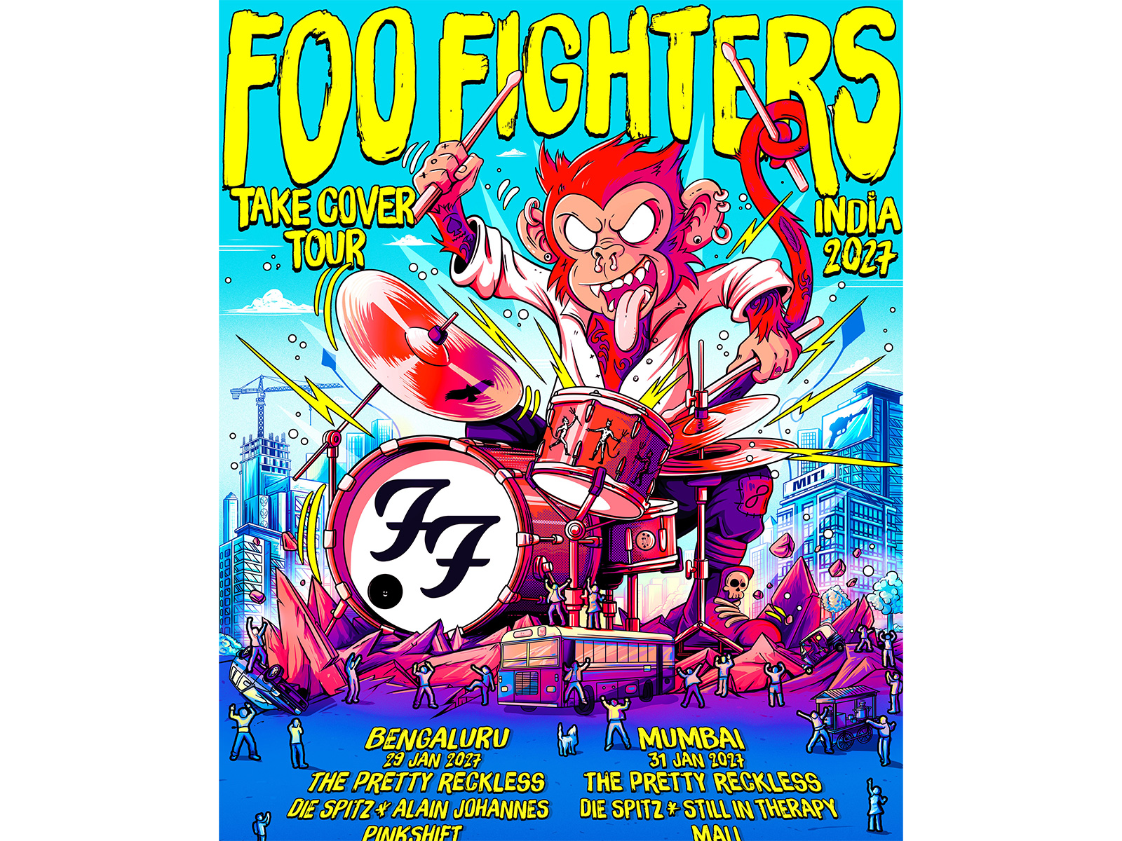 Foo Fighters (Photo/Instagram@BookMyShow)