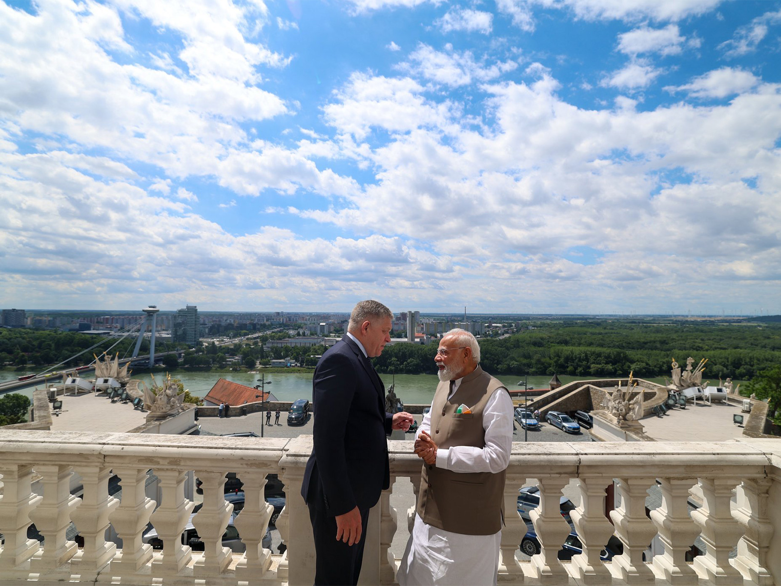 Prime Minister Narendra Modi with his Slovak counterpart, Robert Fico (Photo/@PMOIndia)
