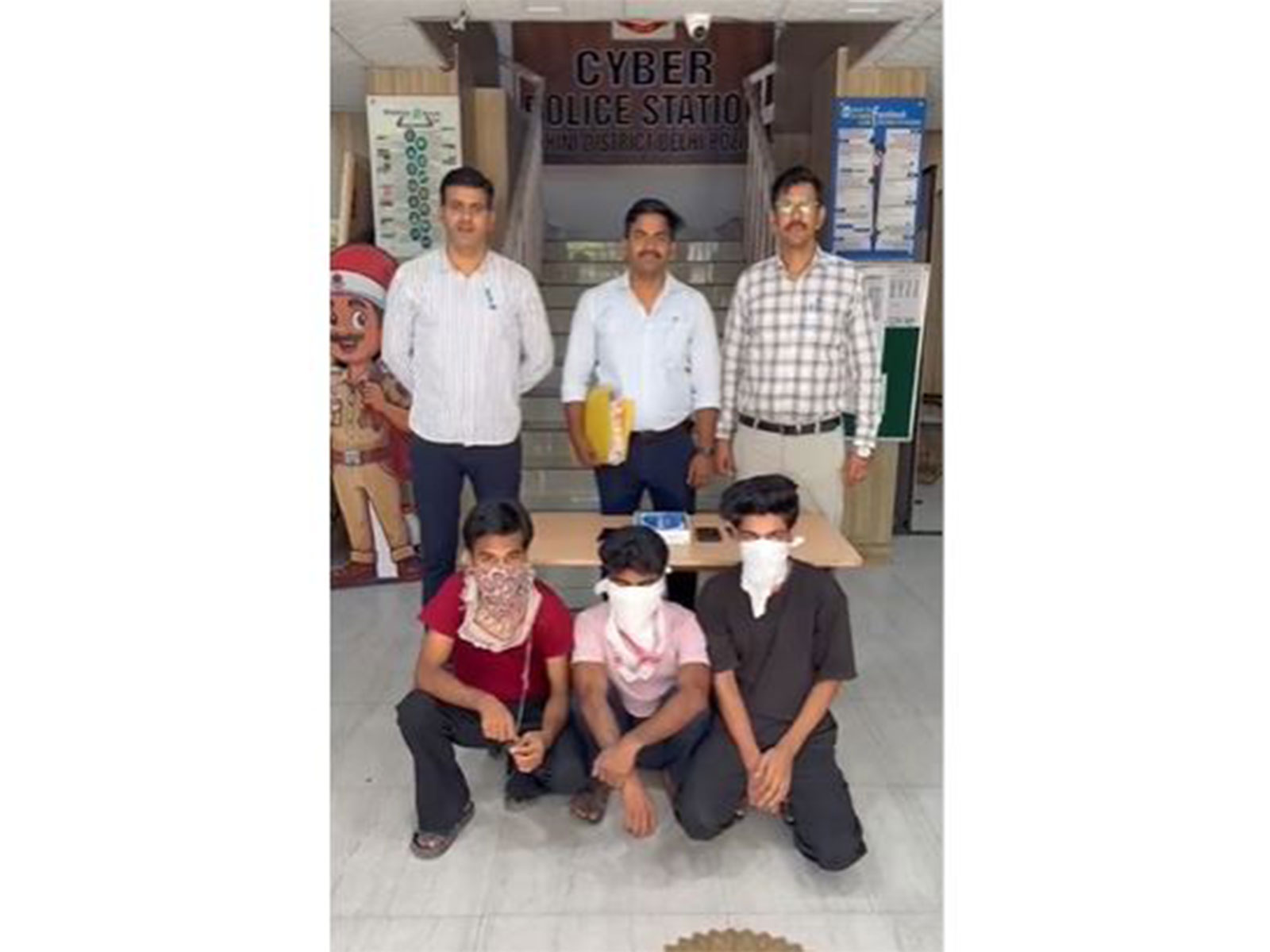  The three accused arrested by the police in connection with the "Digital Arrest" cyber fraud case (Photo/ANI)