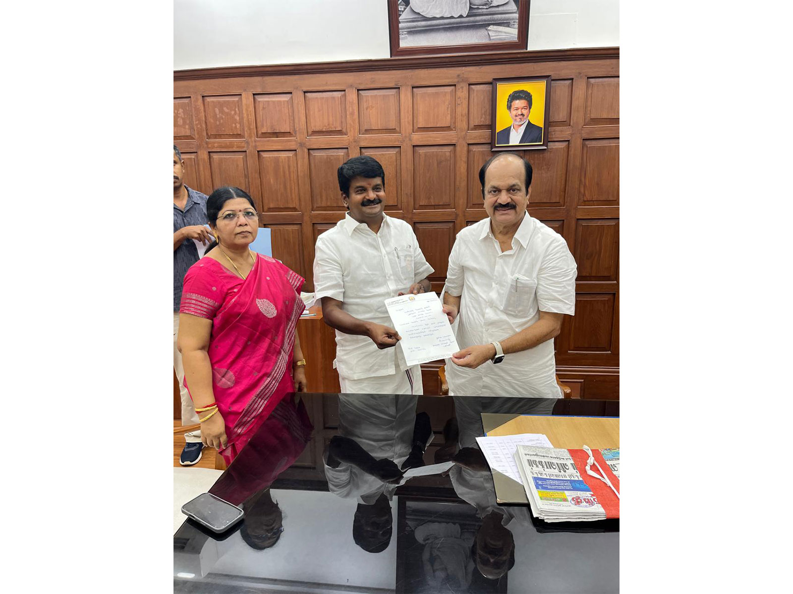 Viralimalai MLA C Vijayabaskar and Tamil Nadu Legislative Assembly to Speaker JCD Prabhakar (Photo/TN DIPR)