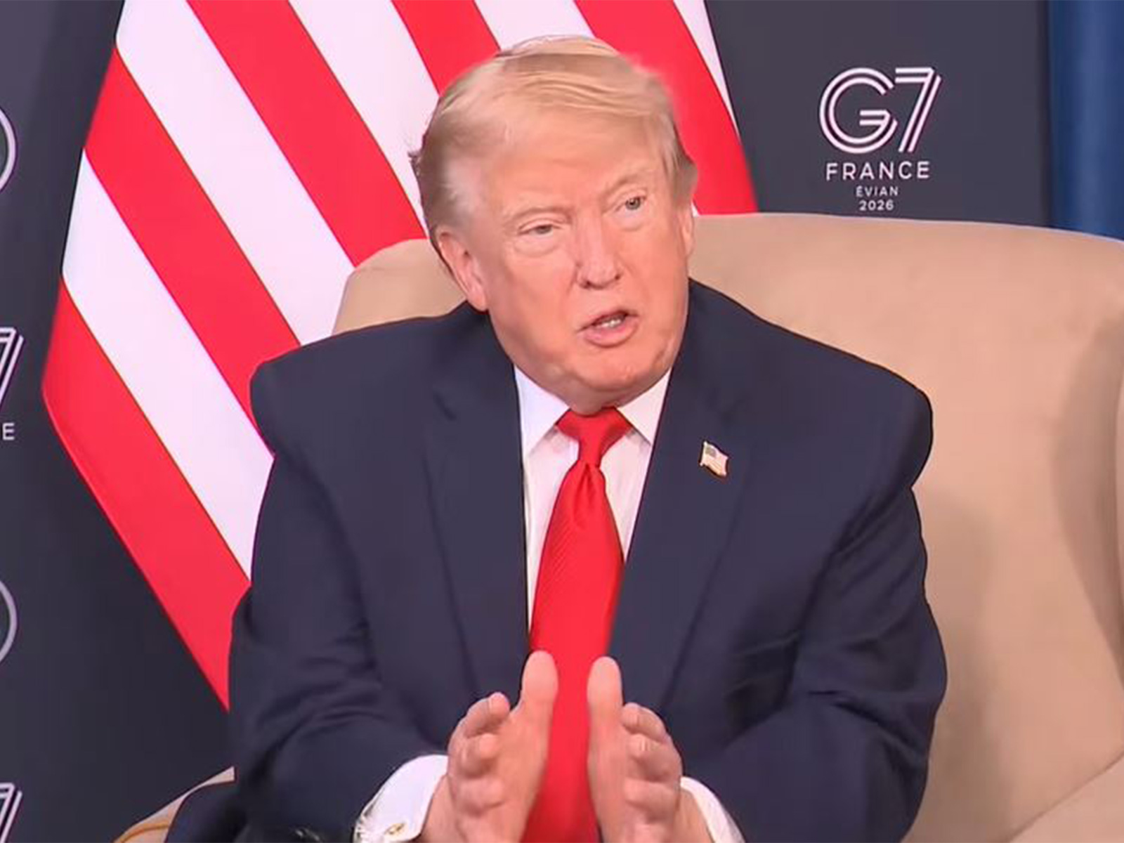 US President Donald Trump at the G7 summit in Evian-les-Bains, France. (Photo/Youtube@WhiteHouse)