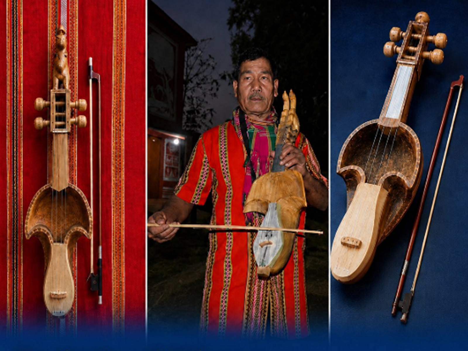 Musical instrument Tripura Sarinda (Photo/X@@DrManikSaha2)