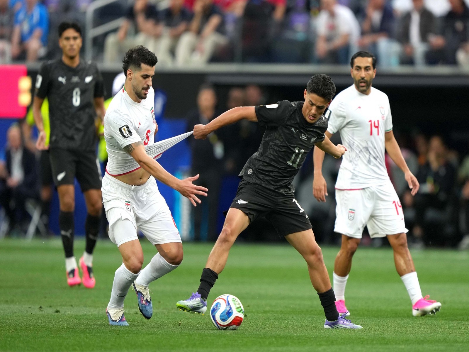Iran's Mohammad Mohebi in action against New Zealand (Photo: Kirby Lee-Imagn Images/ Reuters)