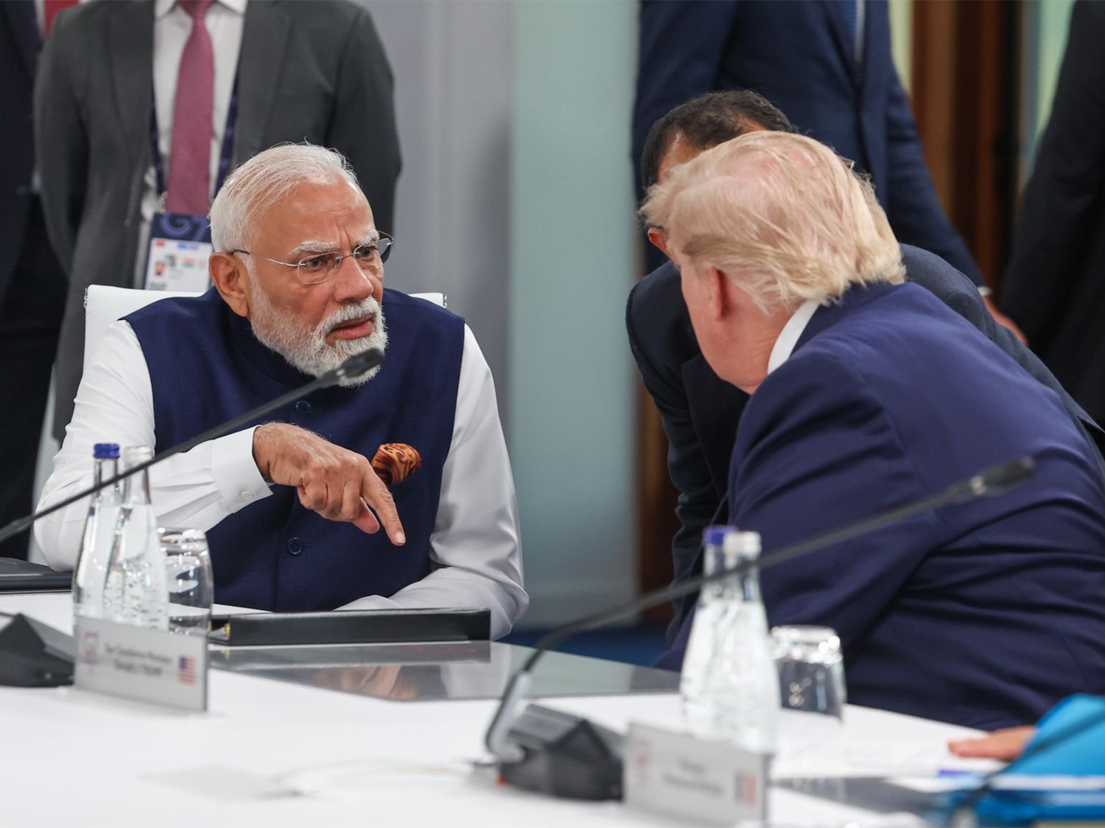 Prime Minister Narendra Modi and US President Donald Trump at the G7 Summit in France. (Photo/@narendramodi)