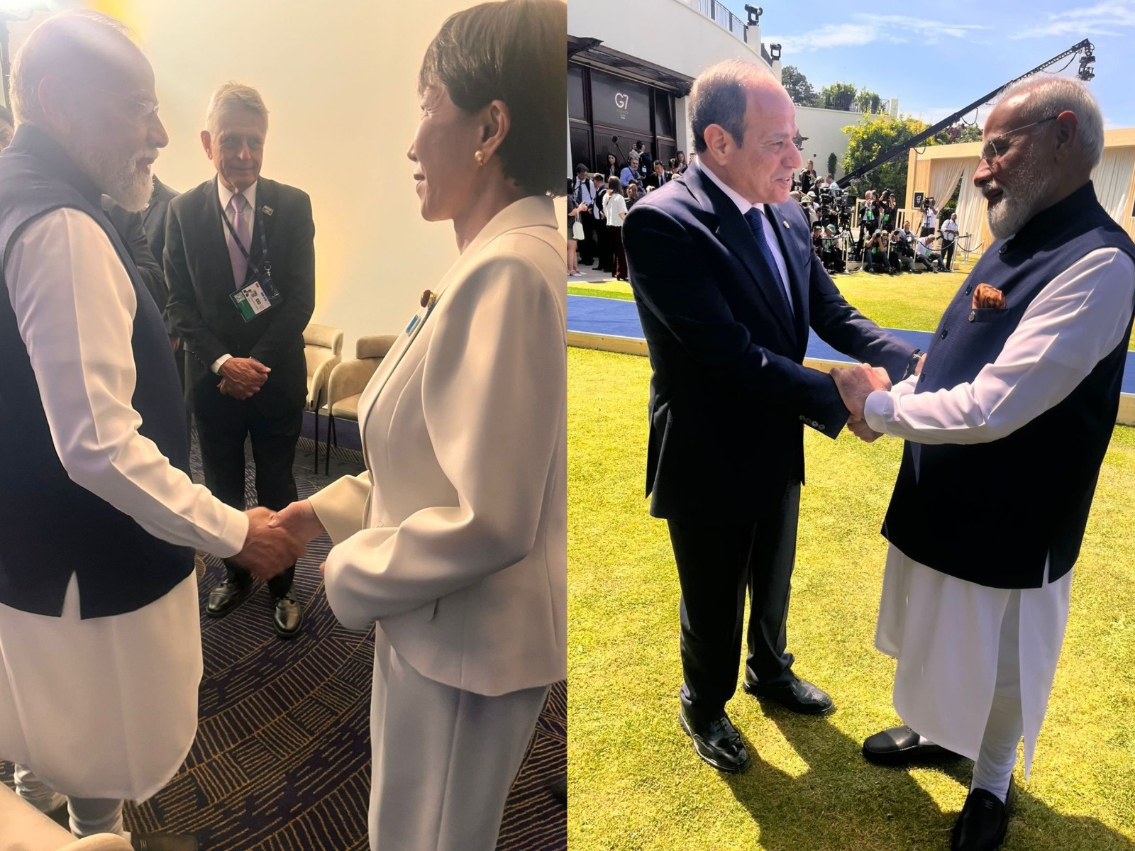 PM Narendra Modi with  Japanese PM Sanae Takaichi and Egyptian President Abdel Fattah El-Sisi (Photo/@narendramodi)