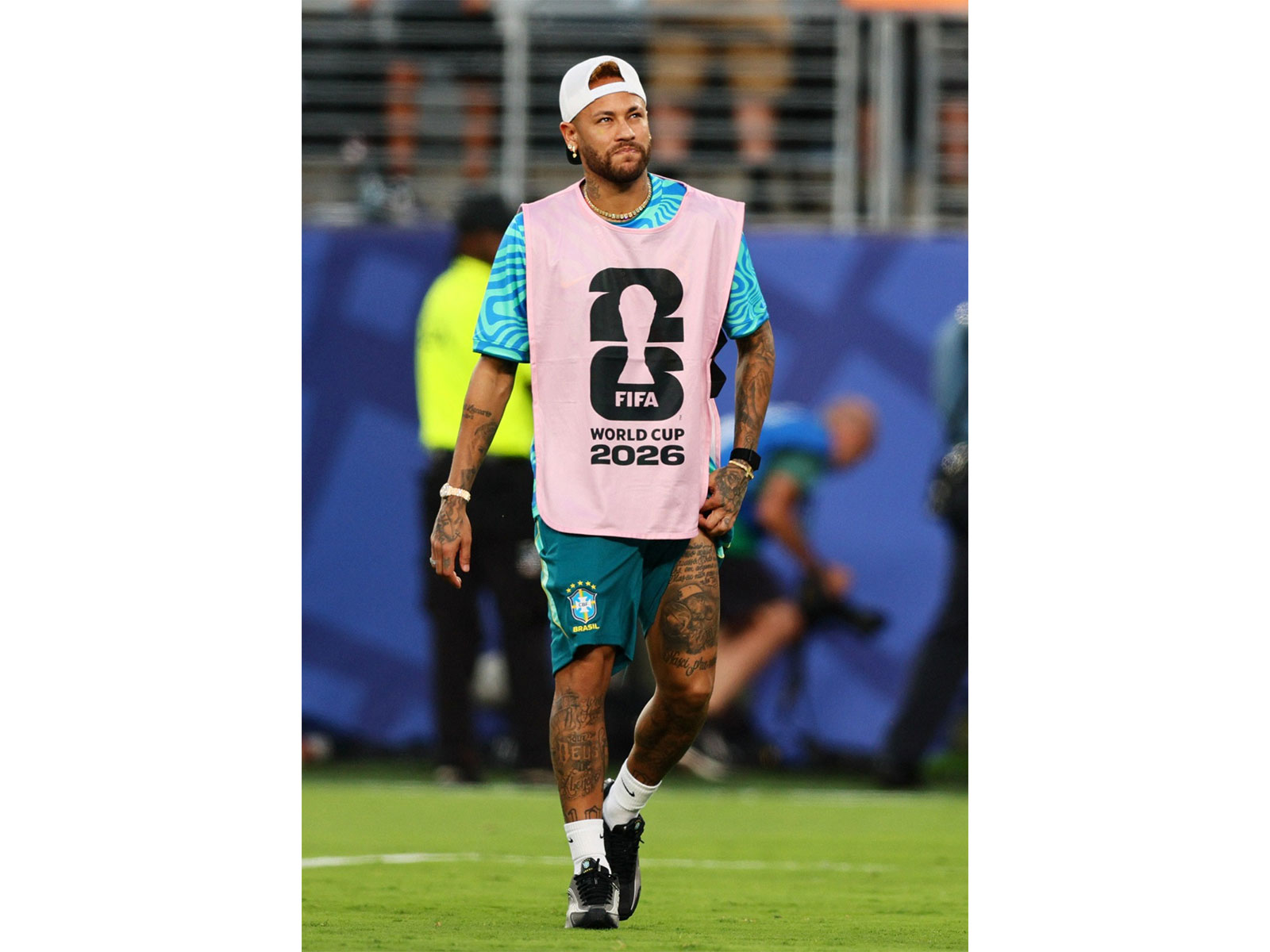 Neymar Jr. reacts after the  Brazil v Morocco FIFA World Cup 2026 match (Photo/Reuters)