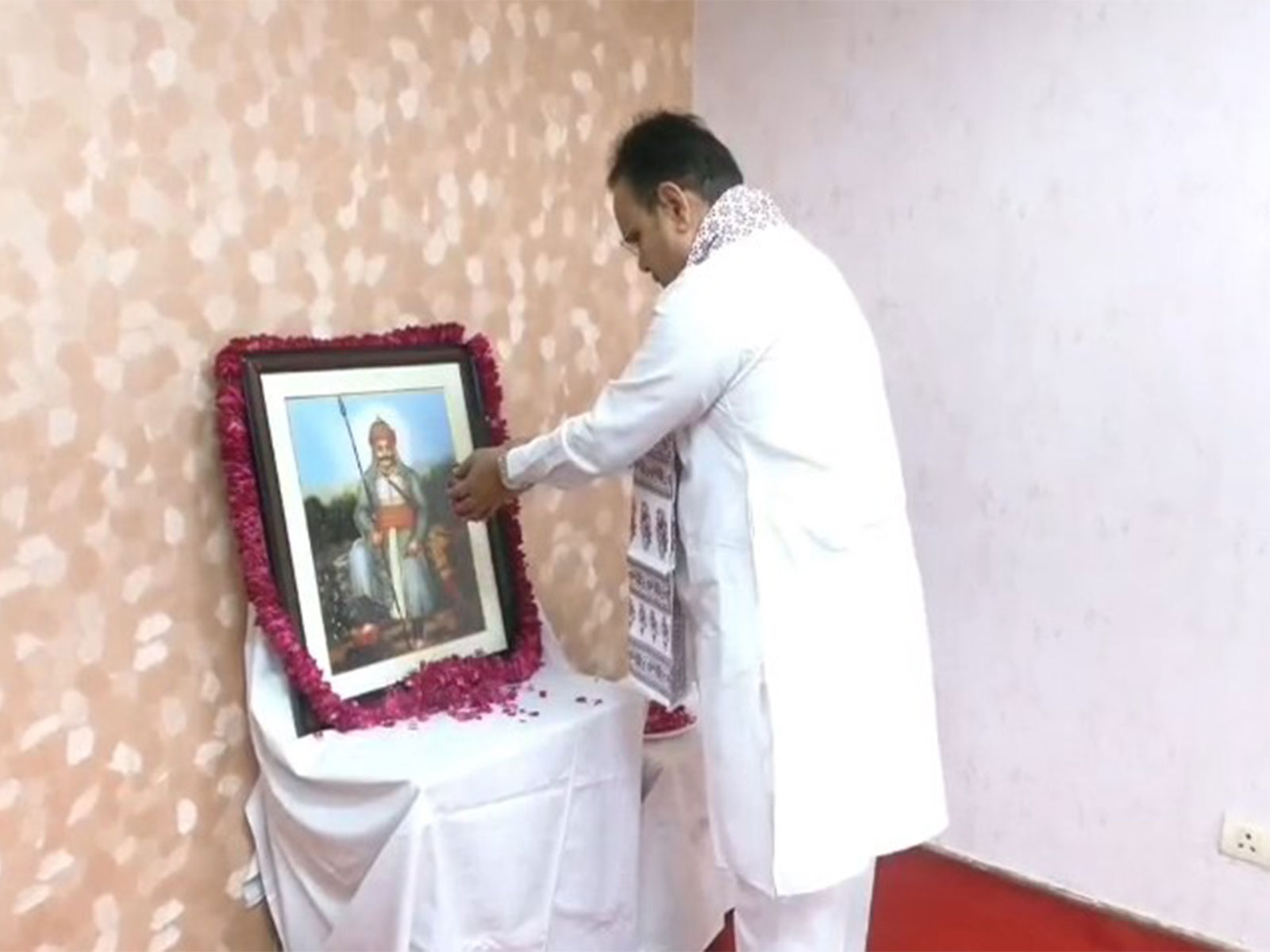 Rajasthan CM Bhajanlal Sharma pays tribute to Maharana Pratap (Photo/ANI) 