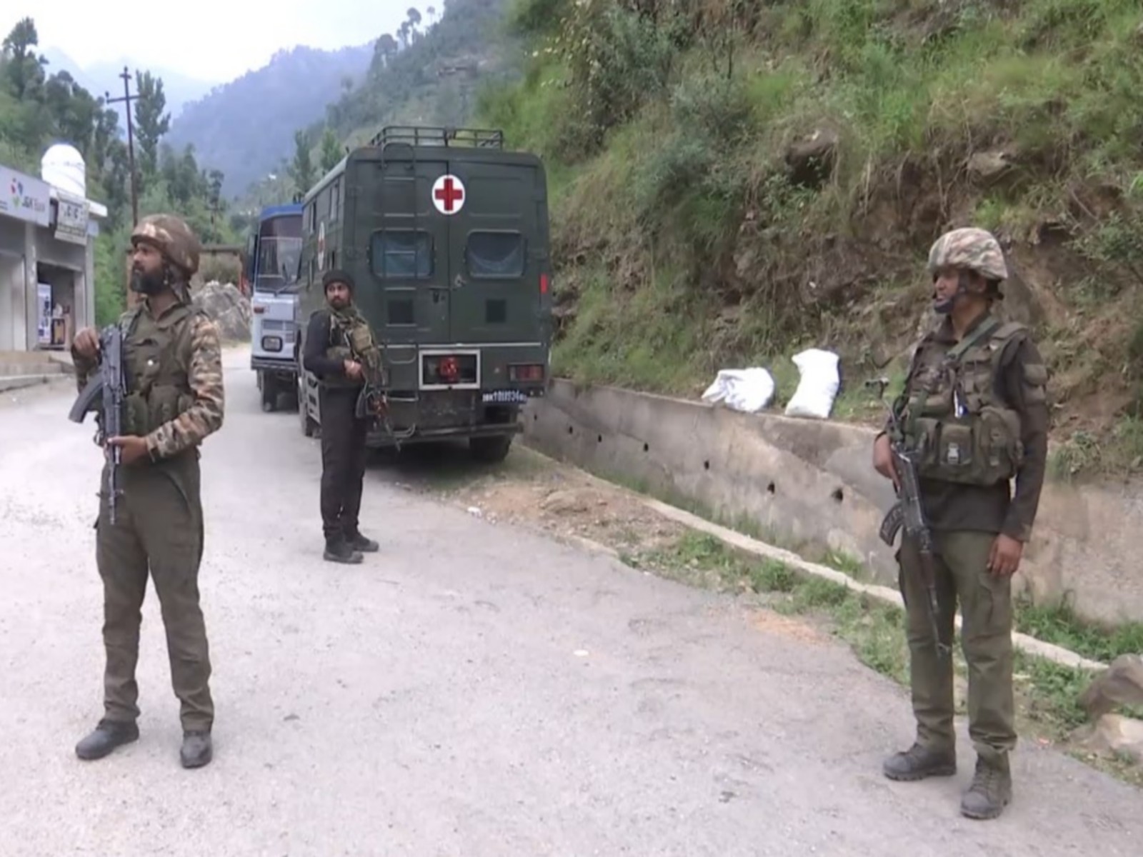 Security personnel during Operation Sherawali (Photo/ANI)