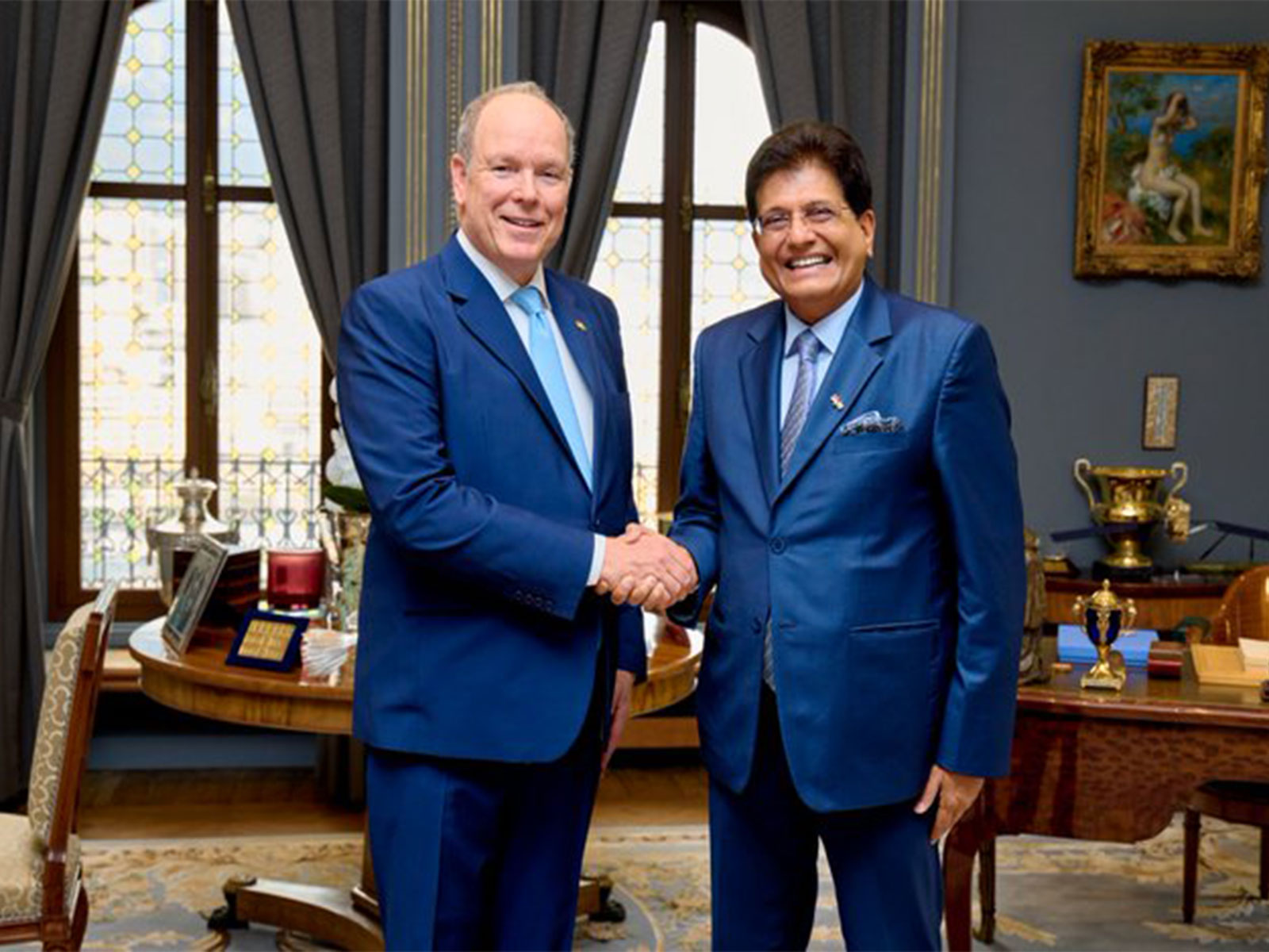 Piyush Goyal meets Prince Albert II of Monaco (Photo/X_@PiyushGoyal)