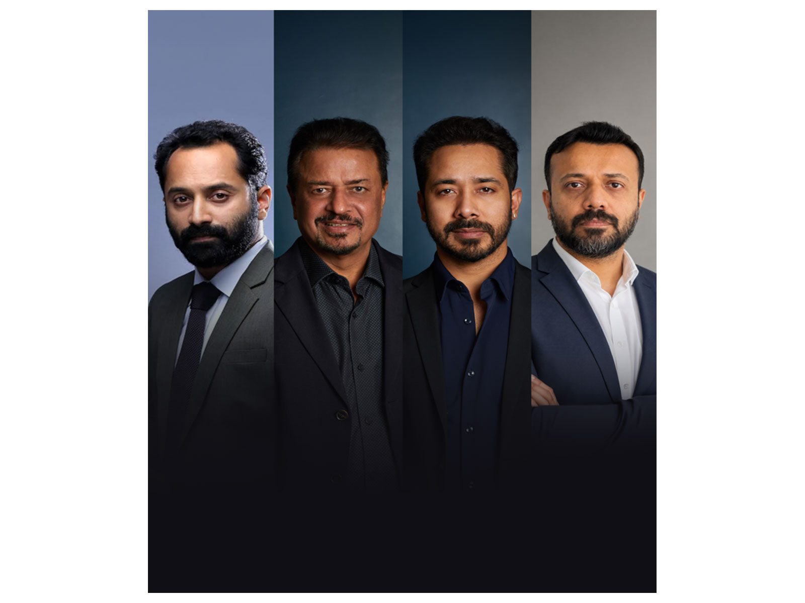 Fahadh Faasil, Kumar Mangat Pathak, Abhishek Pathak, Jeethu Joseph (L to R) (Photo/Panorama Studios)