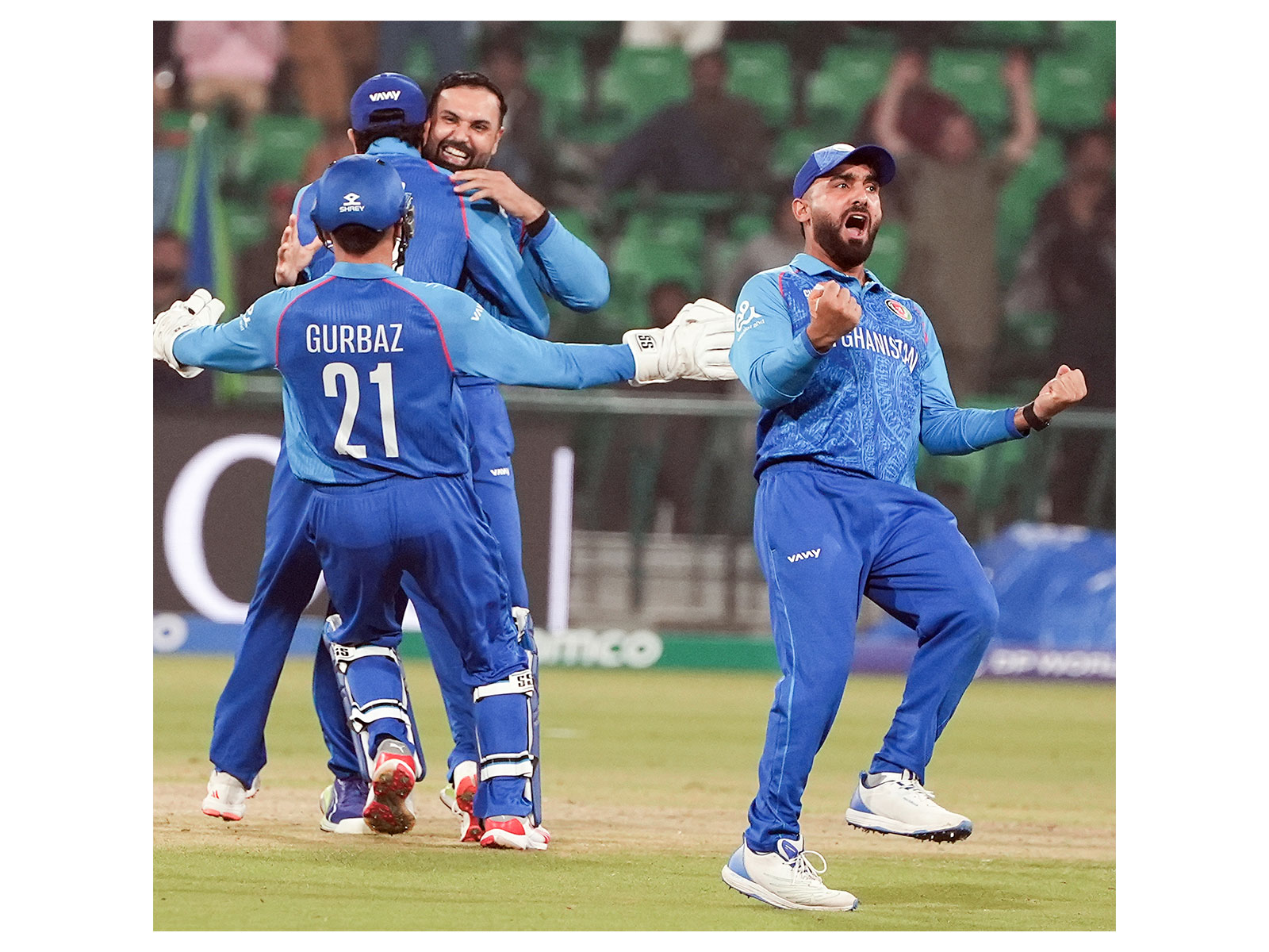 Afghanstan cricket team players celebrating (Photo: ANI)