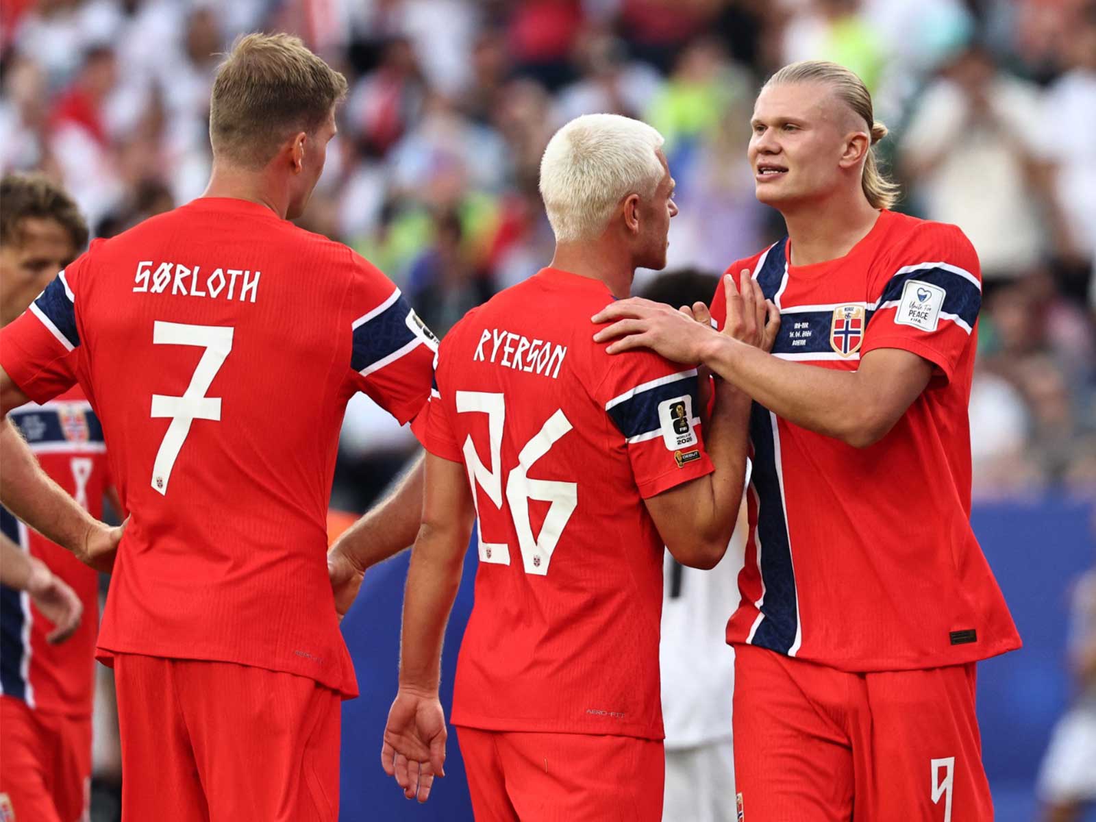 Norway's Erling Haaland, Julian Ryerson and Alexander Sorloth (Photo: IMAGN IMAGES via Reuters)