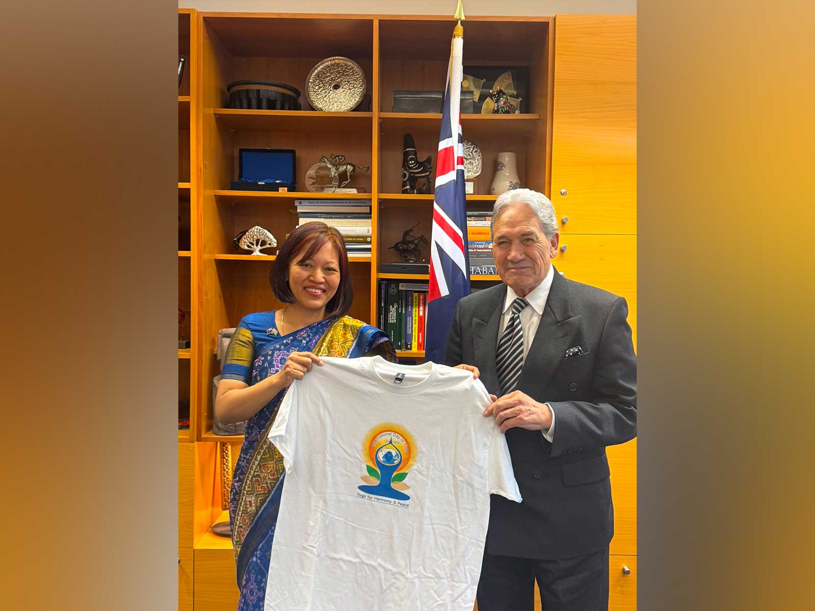 Indian High Commissioner to New Zealand Muanpuii Saiawi with Winston Peters, Foreign Minister of New Zealand (Photo: X@IndiainNZ)