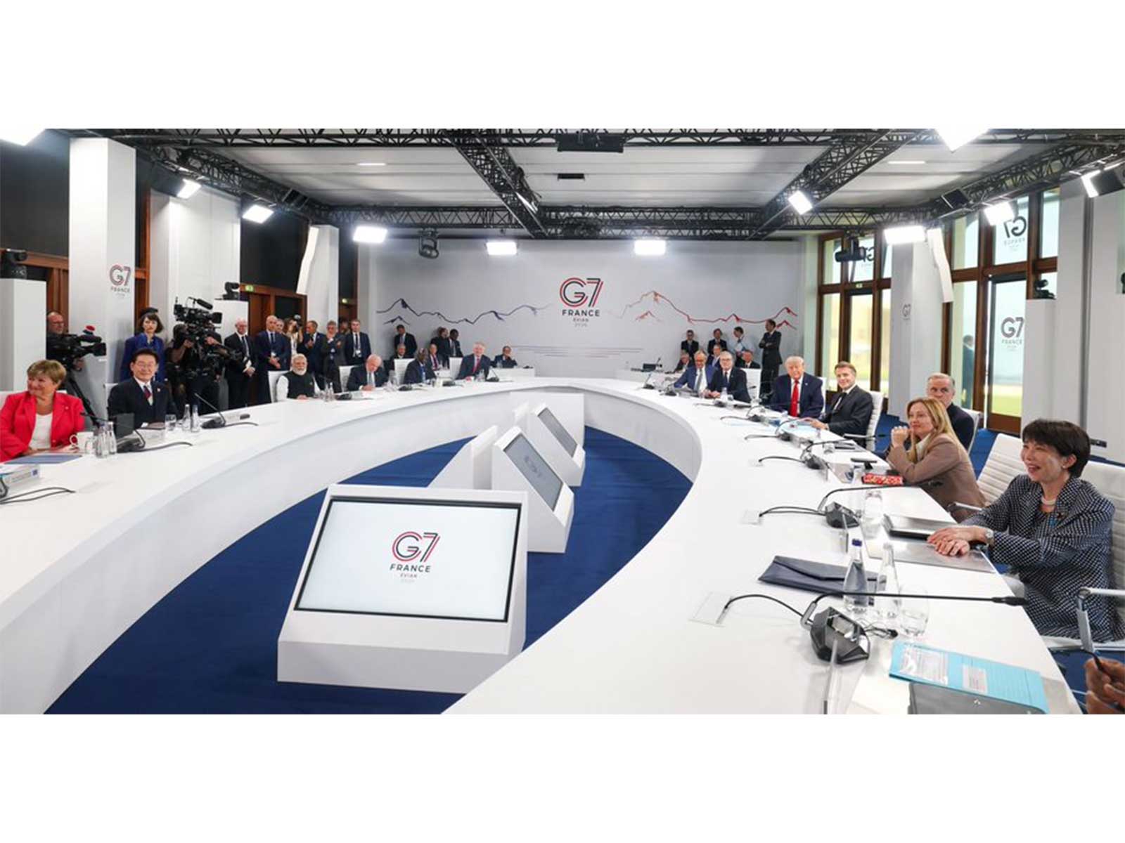 PM Modi addresses the G7 Outreach Session in Evian. (Photo: X/@narendramodi)