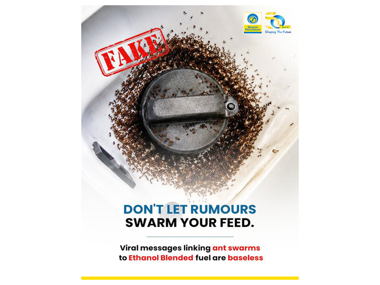 BPCL issues clarification on viral claims about ants and E20 petrol (Photo/X@BPCLimited)