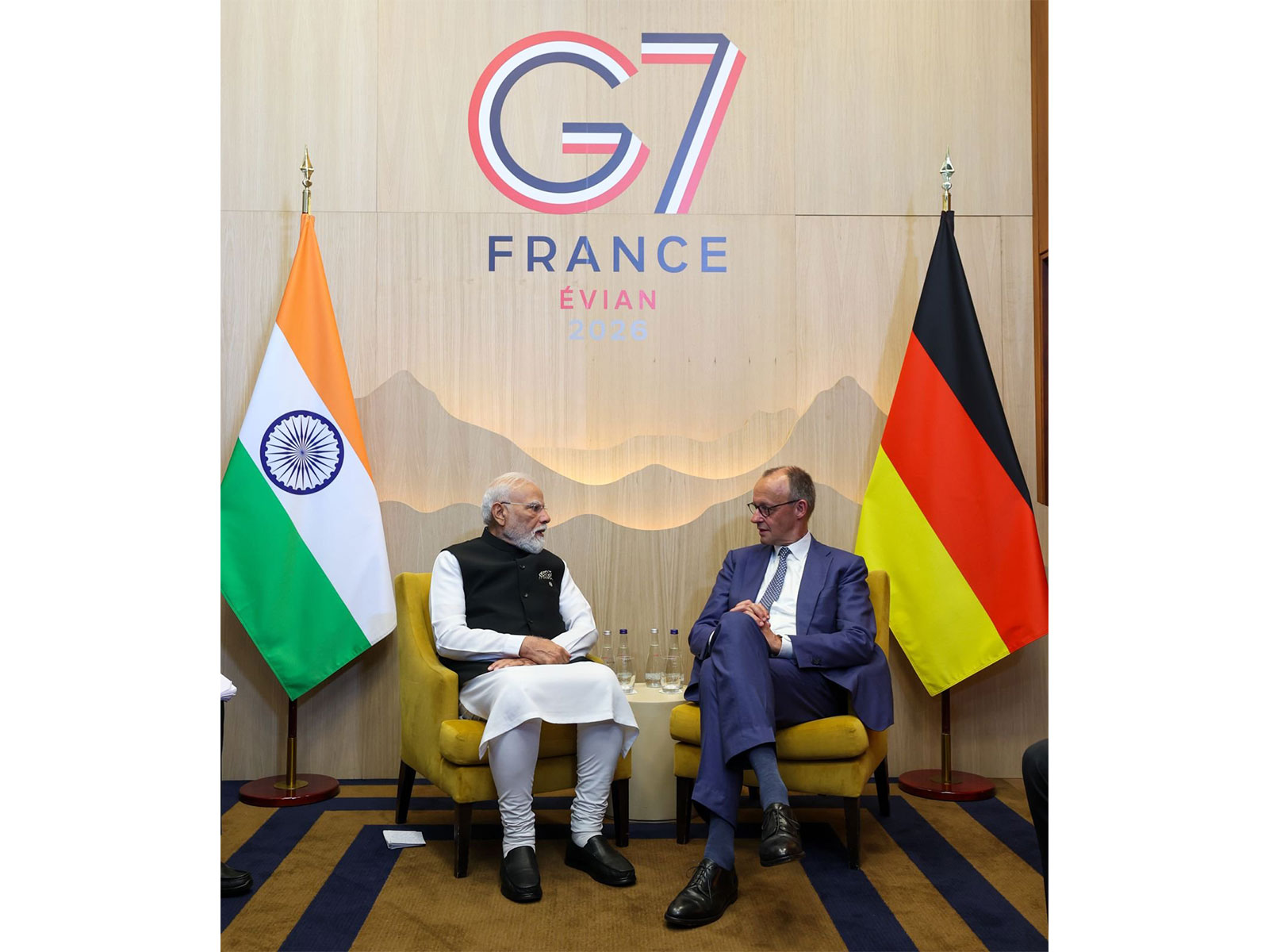 Prime Minister Narendra Modi meets German Chancellor Friedrich Merz on the sidelines of the 52nd G7 Summit in Évian-les-Bains, France. (Photo: X/@narendramodi)