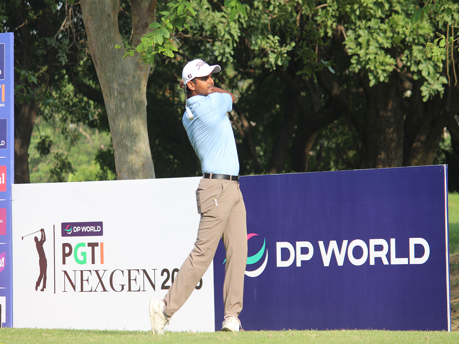 Sunit Chowrasia in action during PGTI NexGen in Varanasi (Image: PGTI)