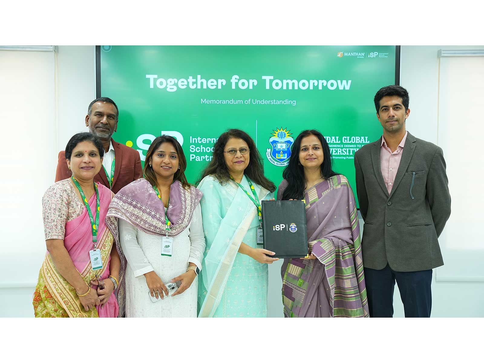 Representatives from ISP India and the Office of Admissions and Outreach, O.P. Jindal Global University (JGU) at the MOU Signing in Hyderabad on 16th June 2026