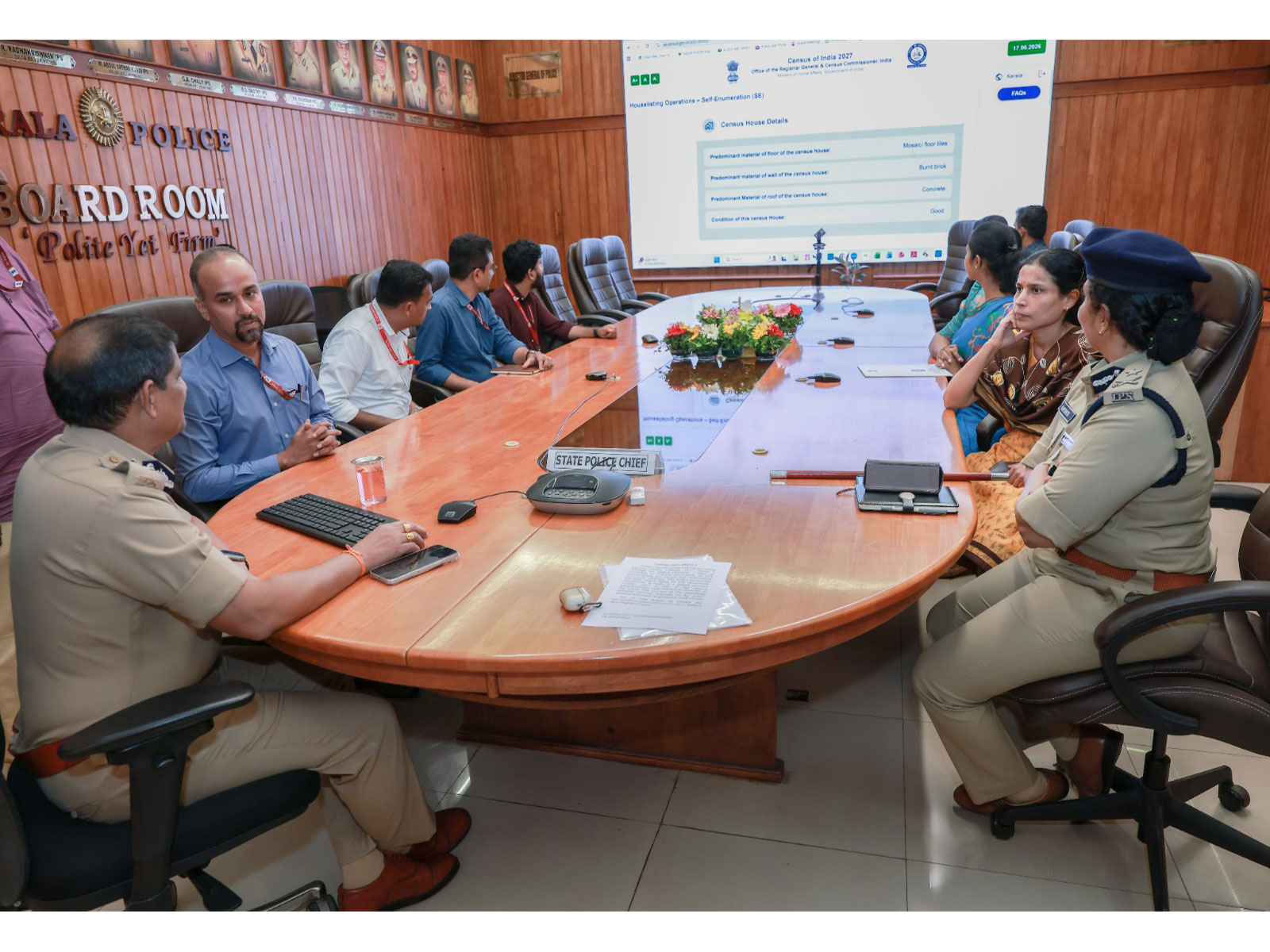 Keralam State Police Chief completes self-enumeration for Census 2027 (Photo/PHQ)